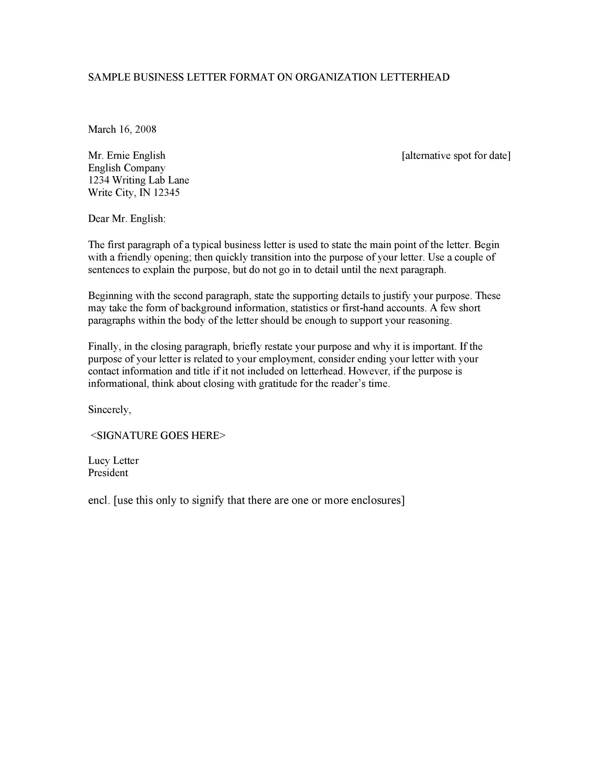 35 Formal / Business Letter Format Templates & Examples ...
