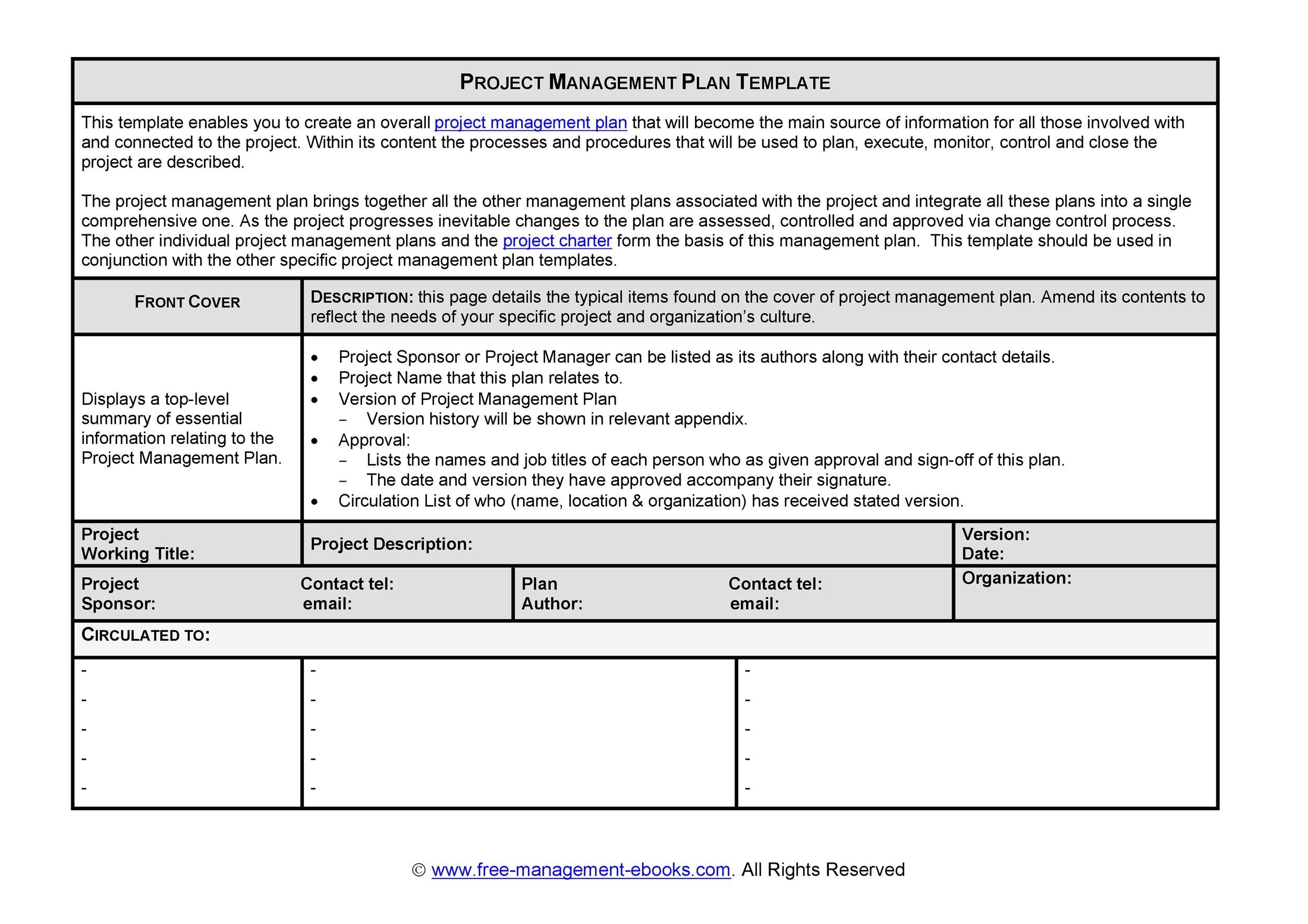 Free Project Plan Templates For Word Smartsheet