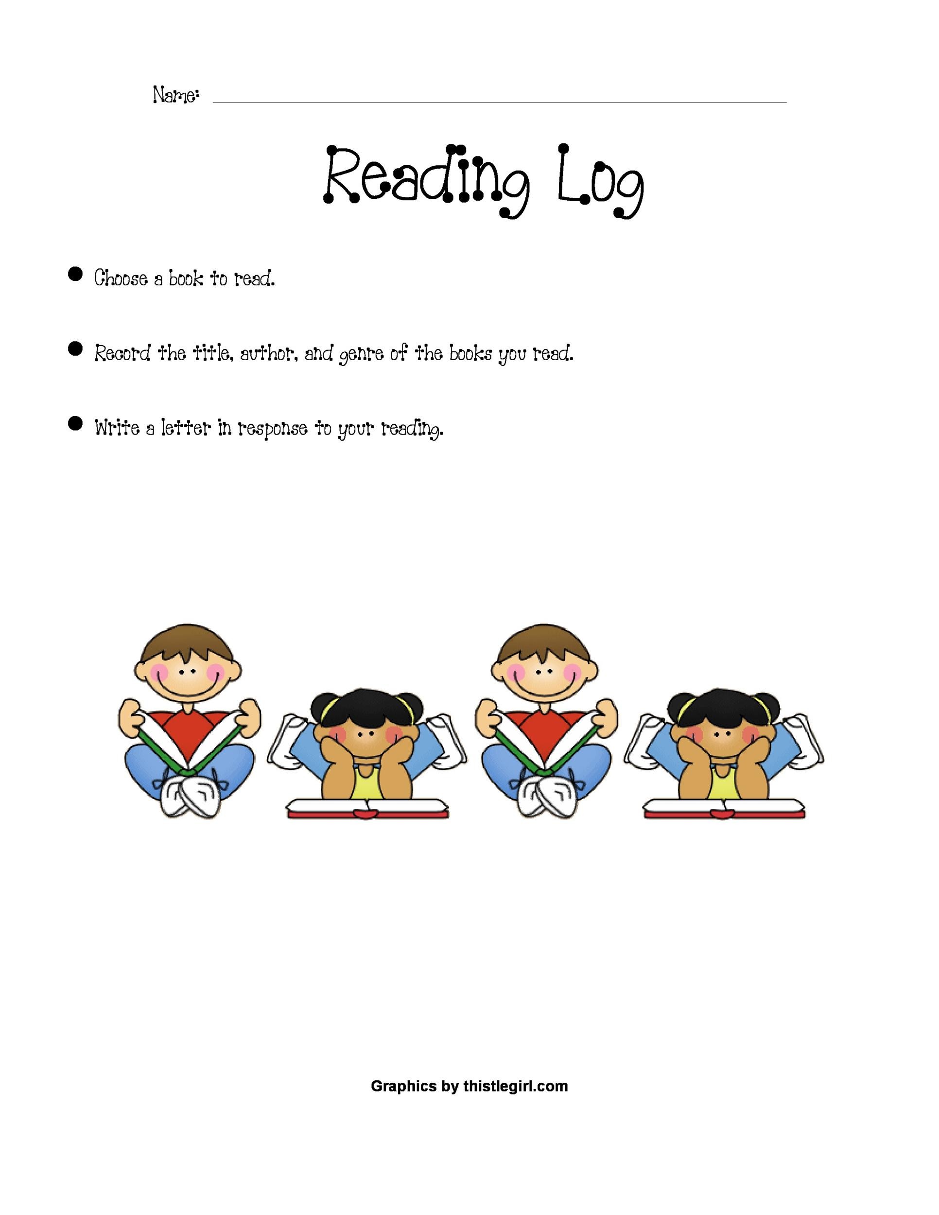 47 printable reading log templates for kids, middle school &