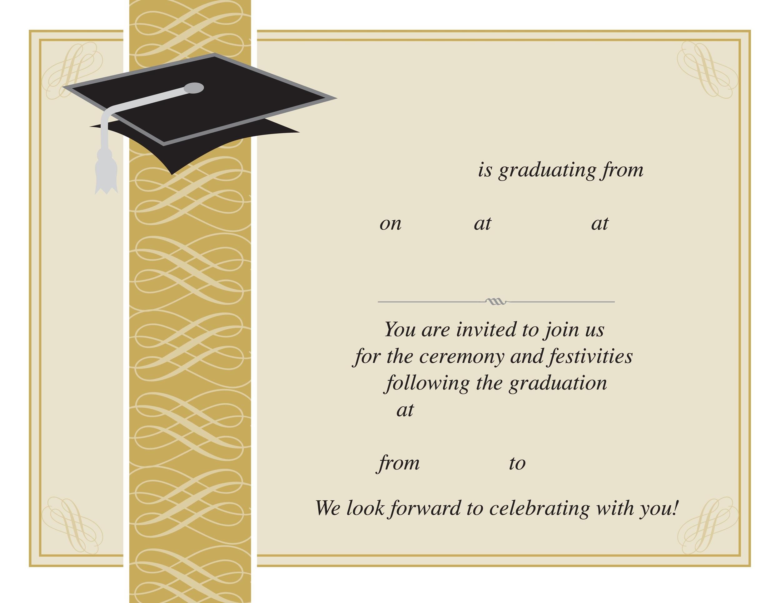 Free Downloadable Graduation Invitation Templates
