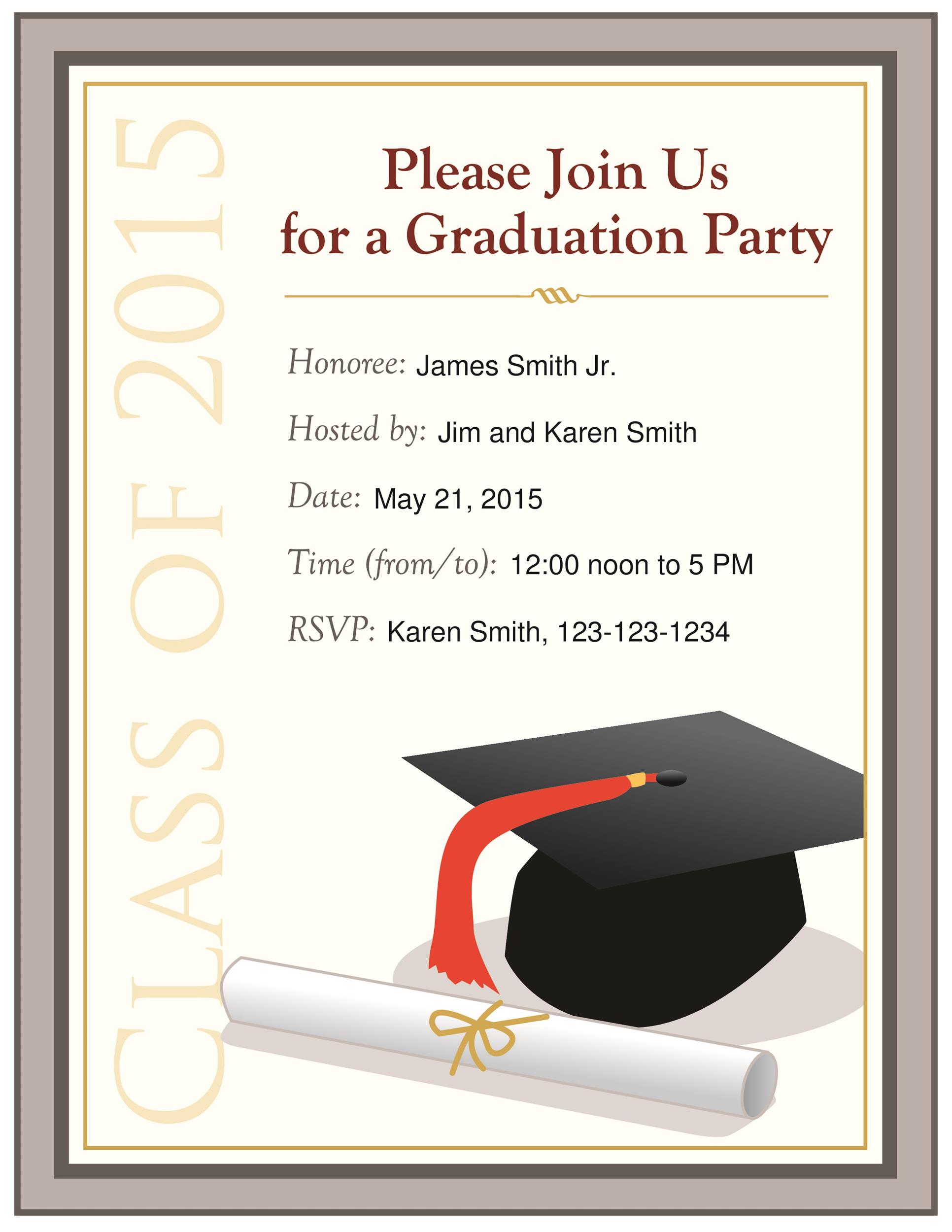 Free Printable Graduation Party Invitations Template Free Printable 