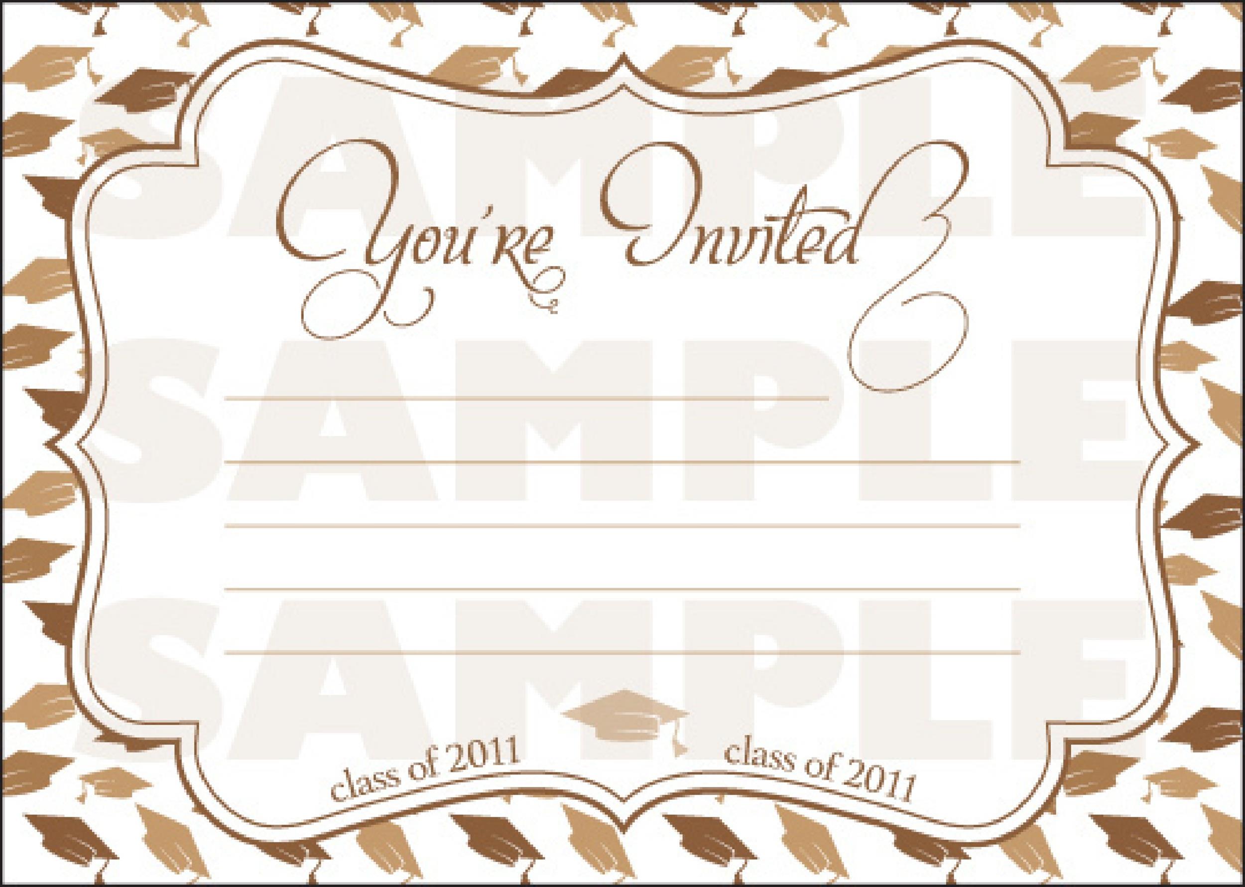 Blank Graduation Party Invitation Template : Excellent Party Invitation