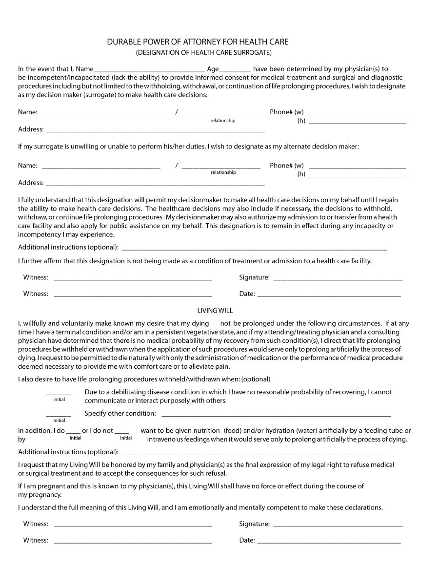 50-free-power-of-attorney-forms-templates-durable-medical-general