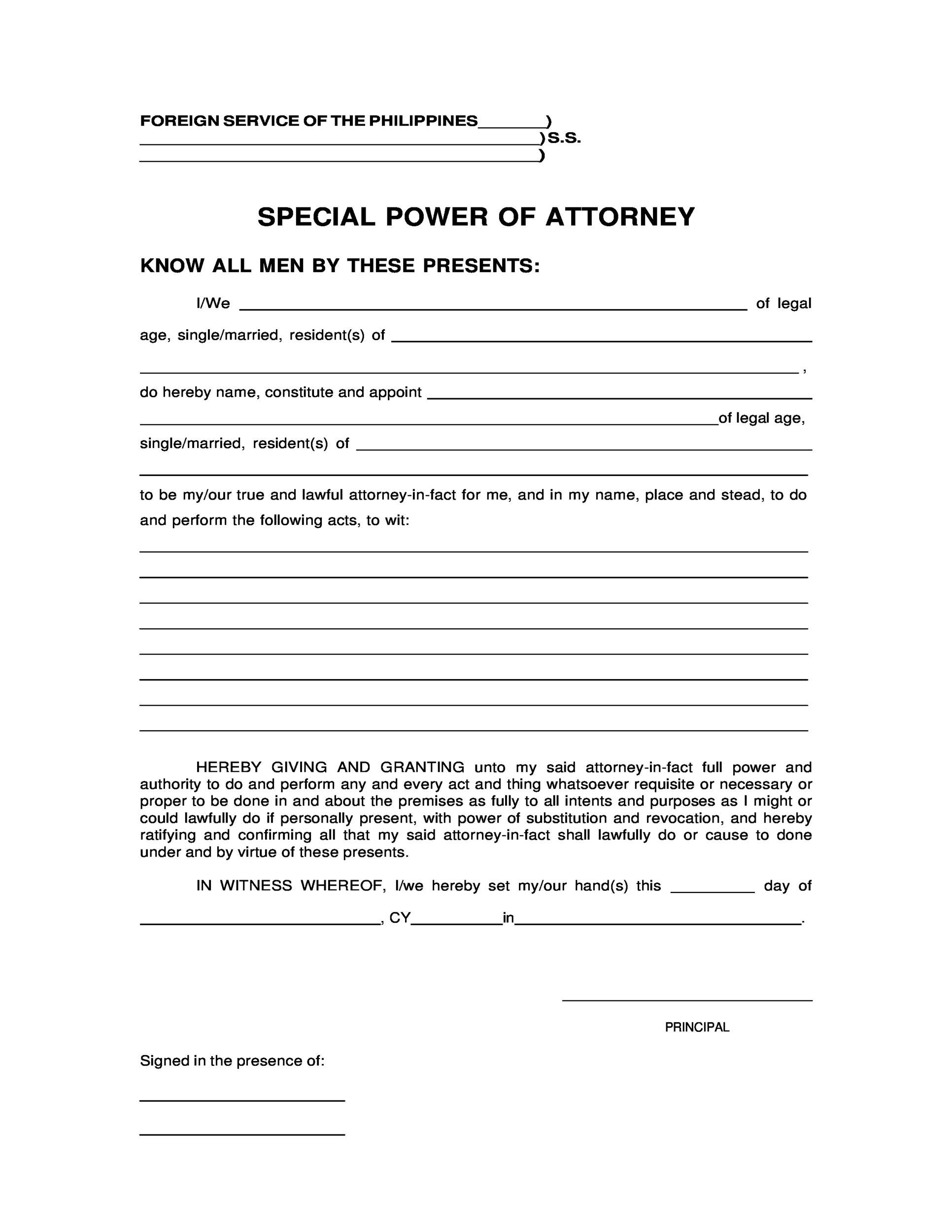 Power Of Attorney To Sell Property Abroad Template