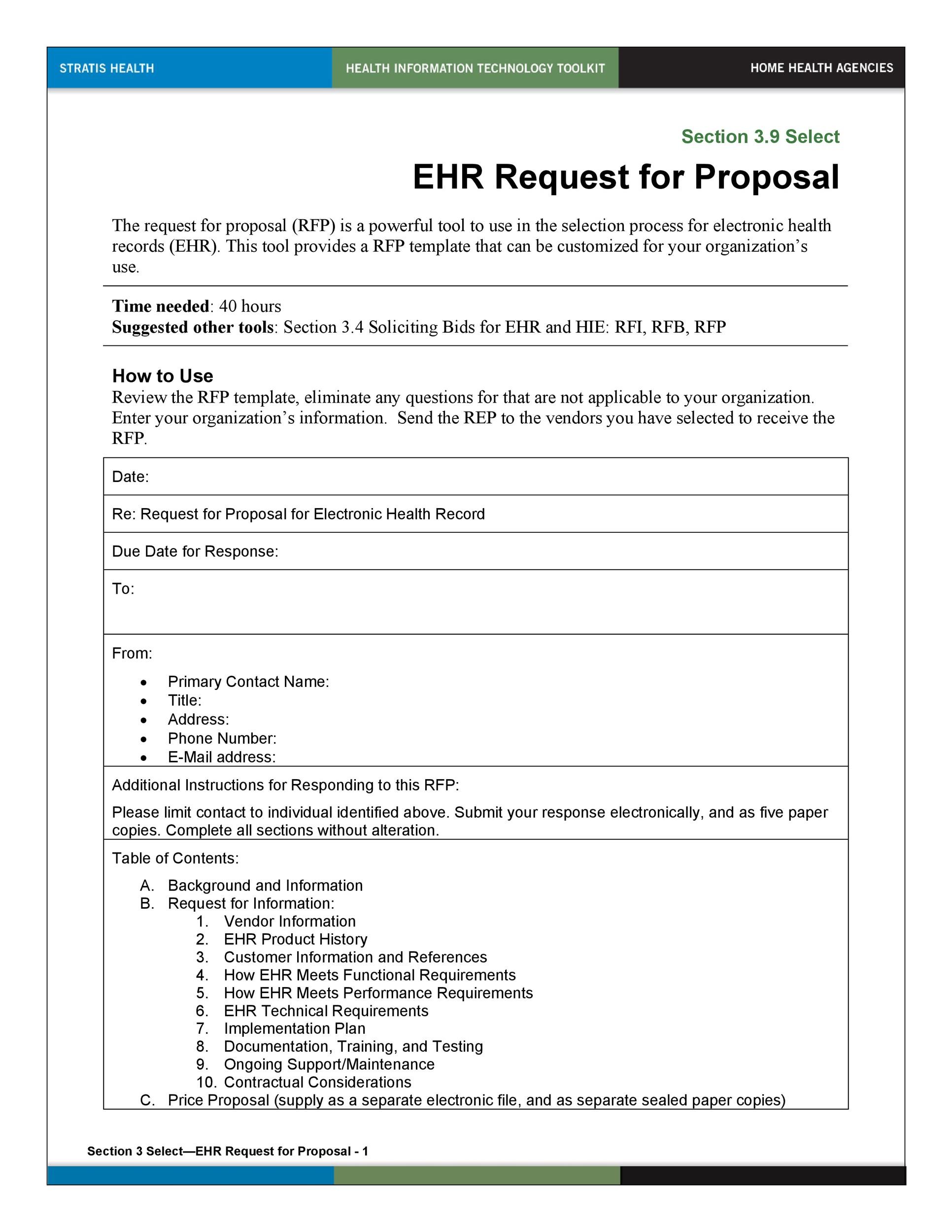 Request For Proposal Format Pdf