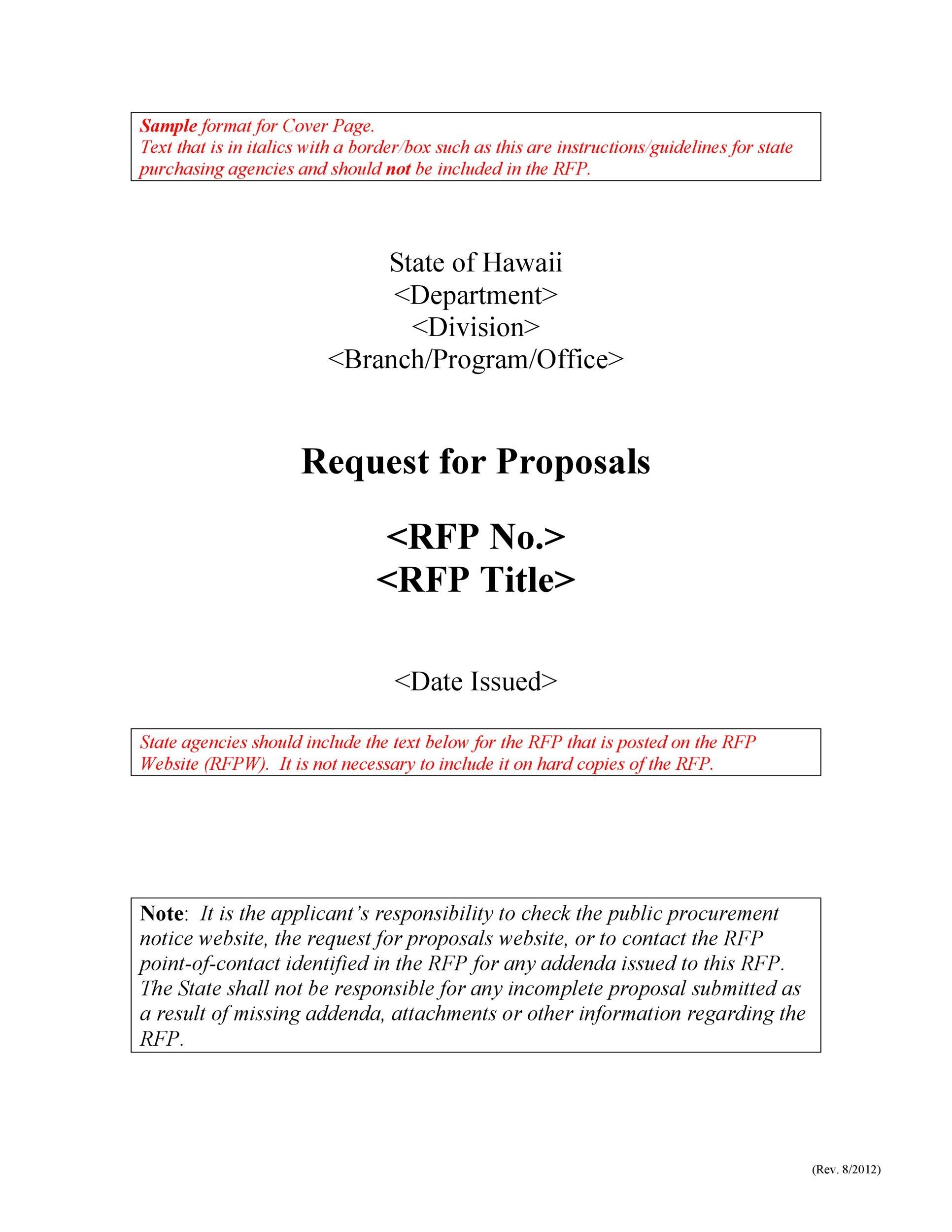 40  Best Request for Proposal Templates Examples (RPF Templates)