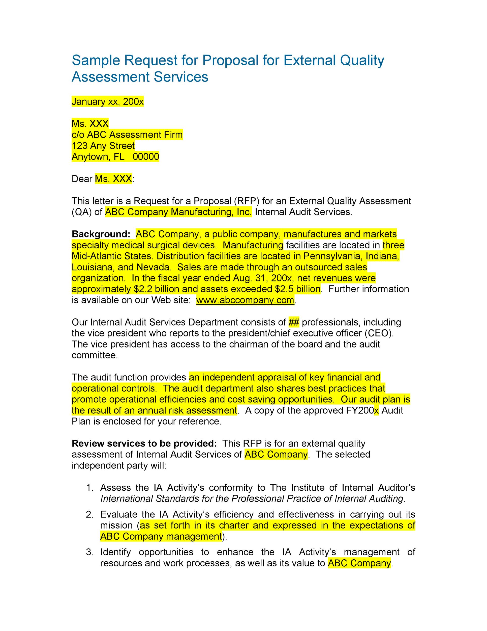 How To Write A Proposal Sample For A Project