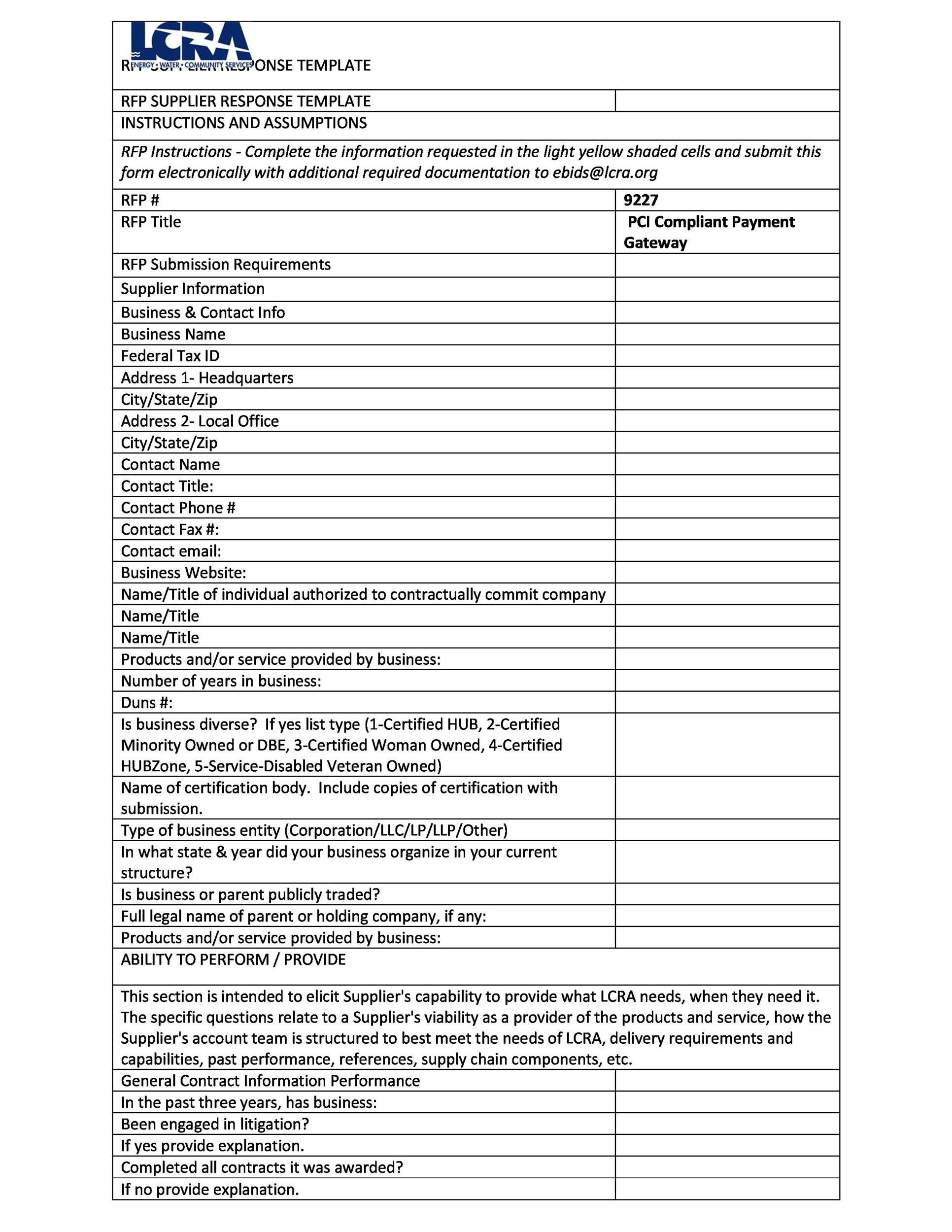 Creative Management Platform Rfp Template Example Thunder