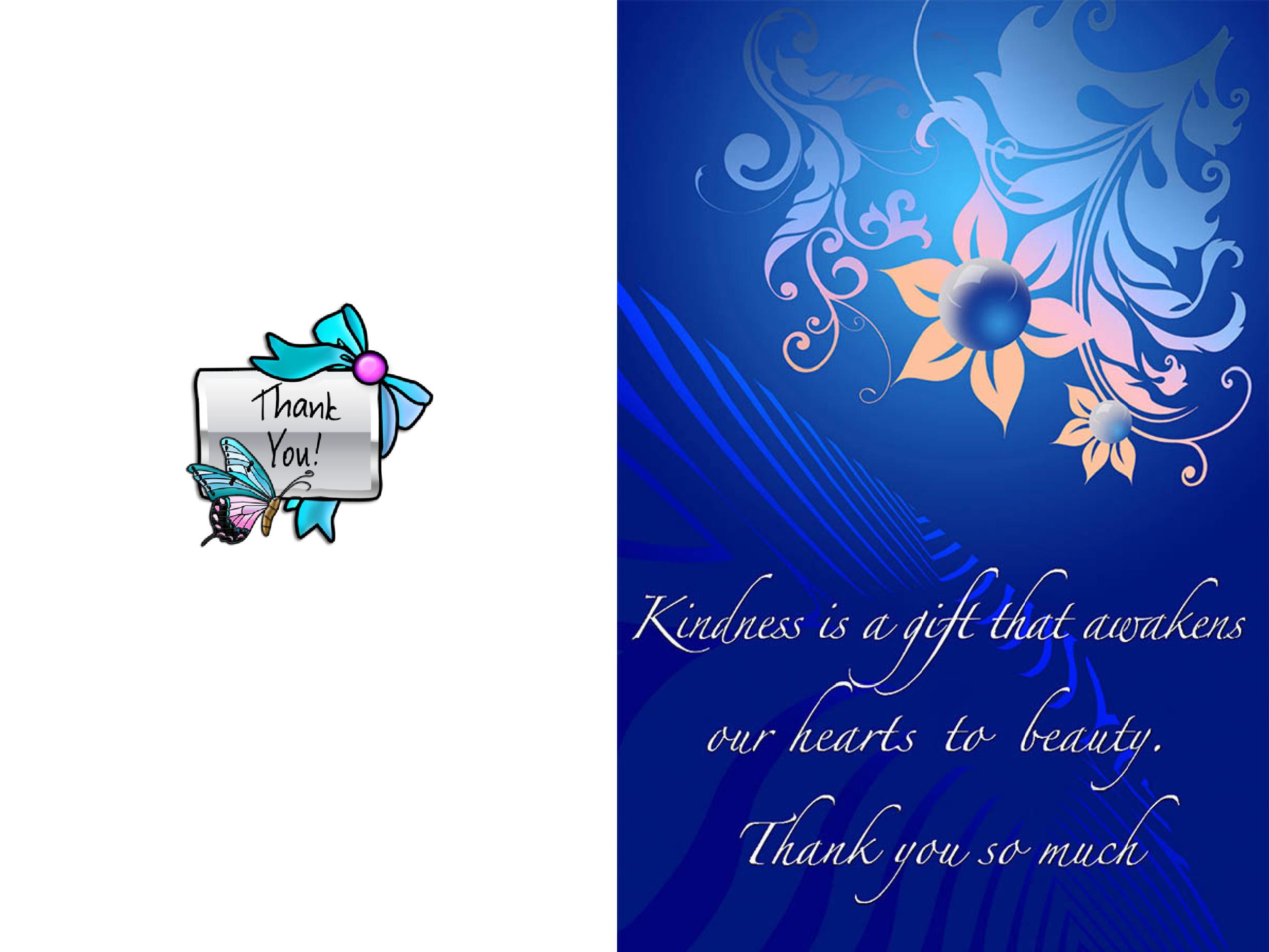 Thank You Card Free Printable Template