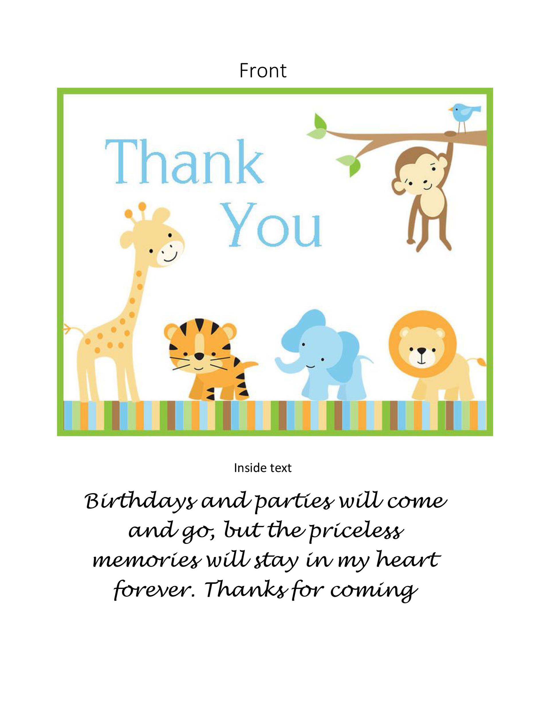 Thank You Card Template Printable For Free