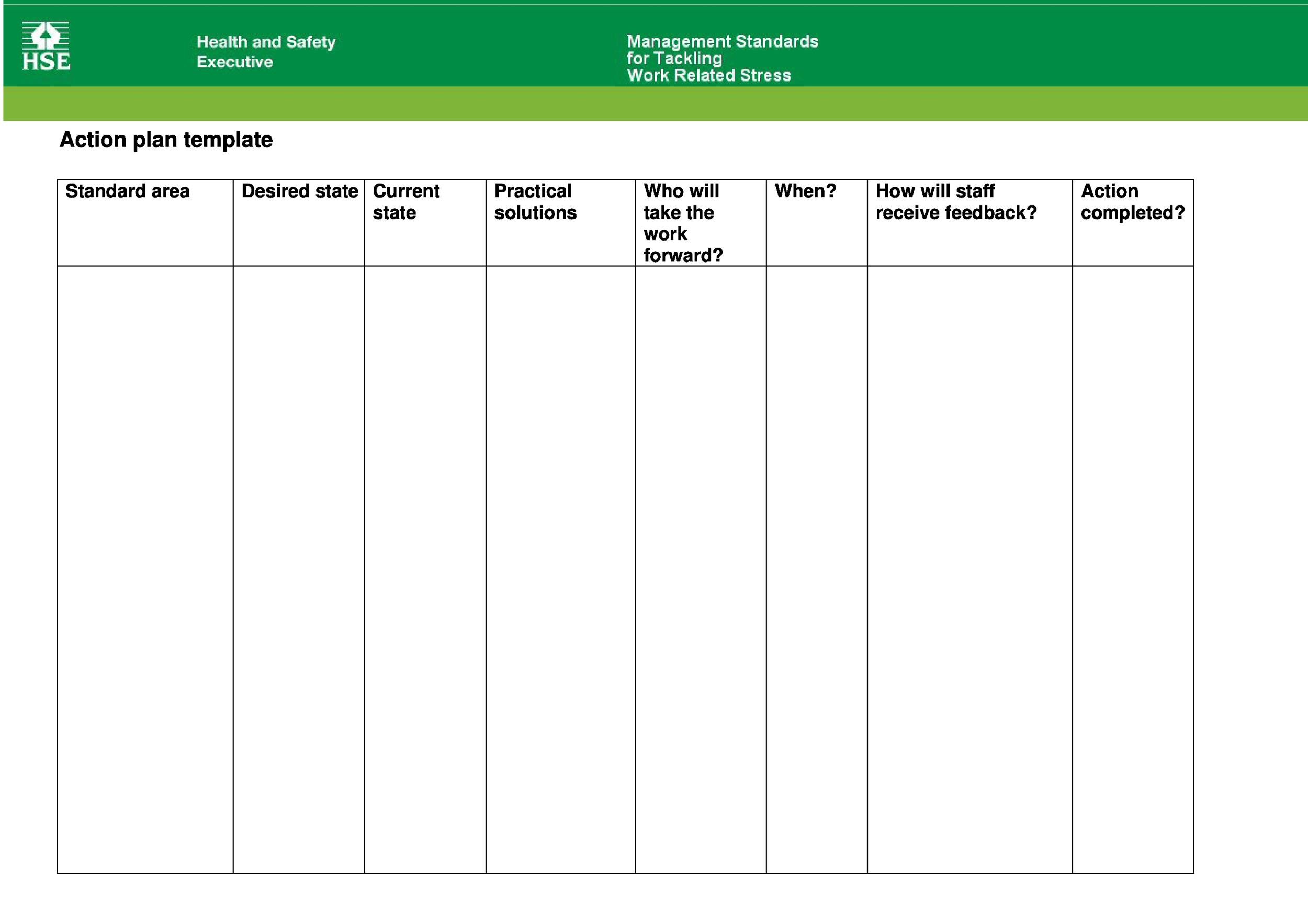 Weekly Action Plan Template