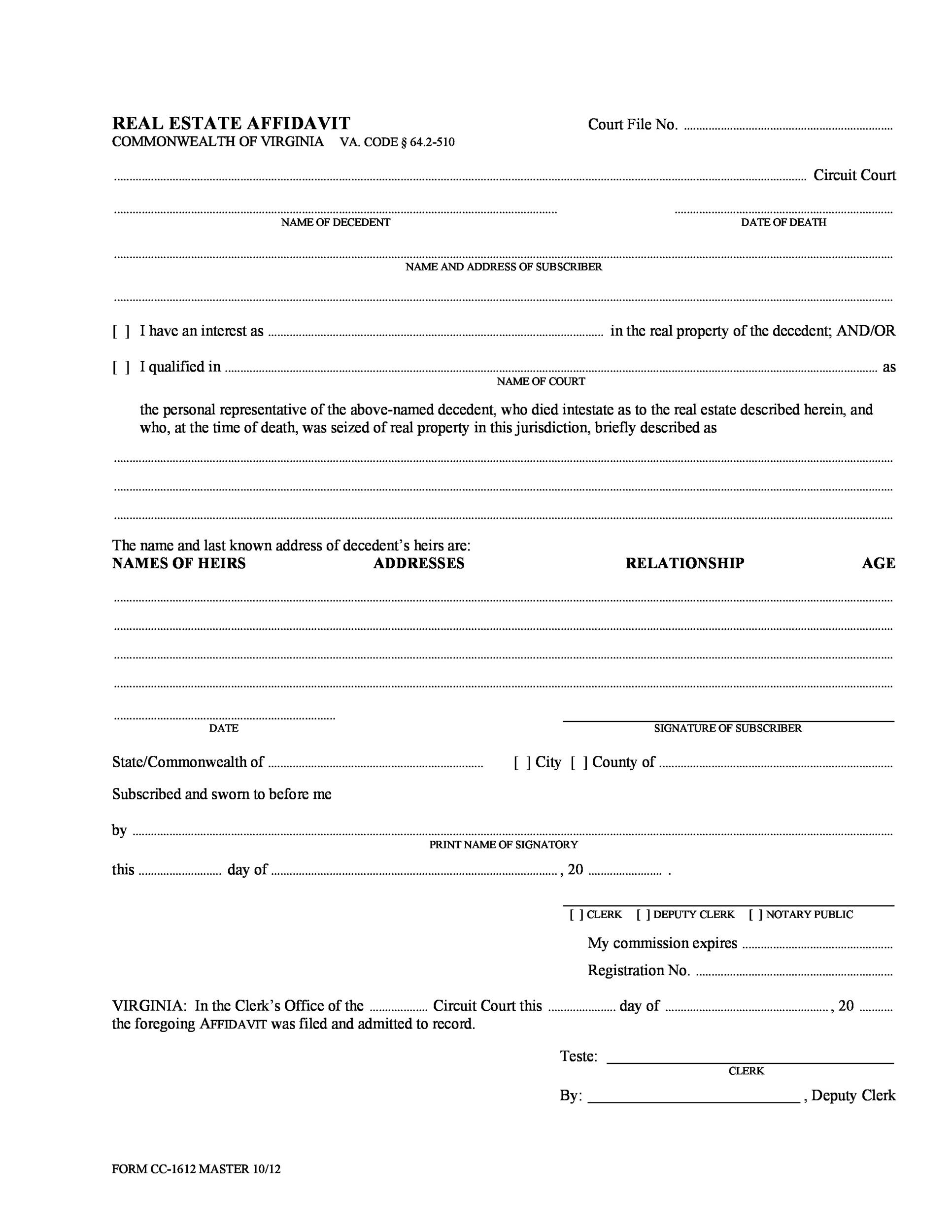 48 Sample Affidavit Forms And Templates Affidavit Of Support Form 4291