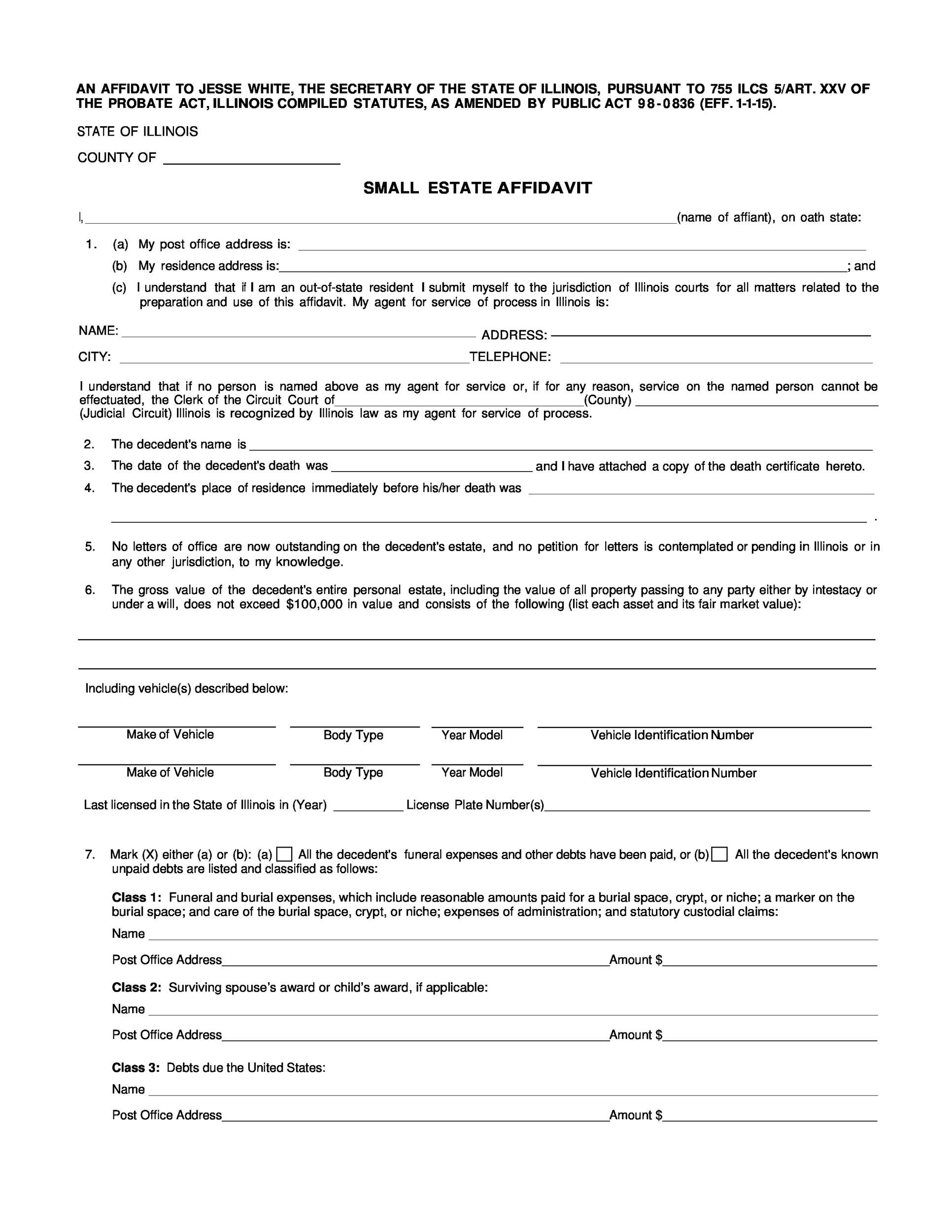 48 Sample Affidavit Forms And Templates Affidavit Of Support Form 1983