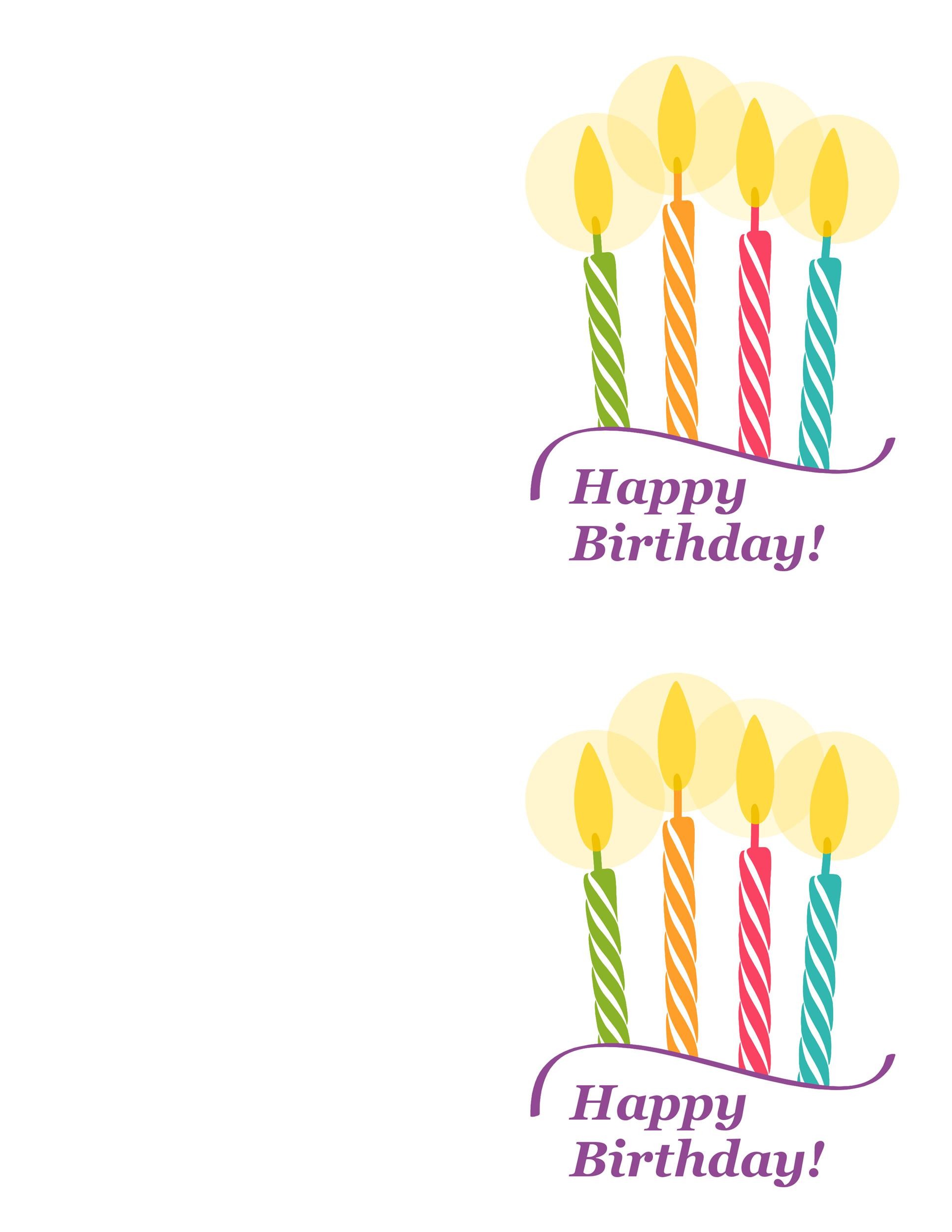 Happy Birthday Card Printable Template DocTemplates