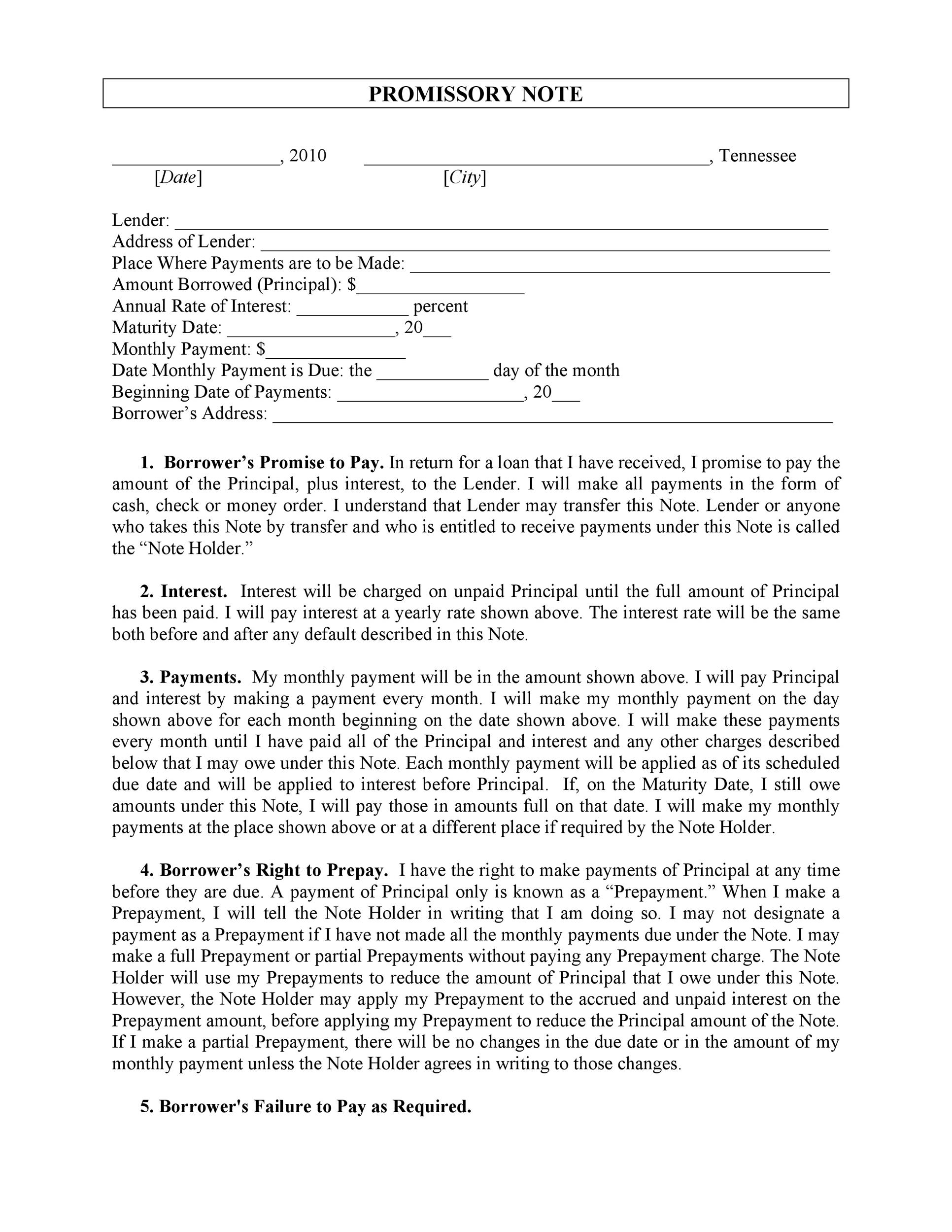 promissory note template 27