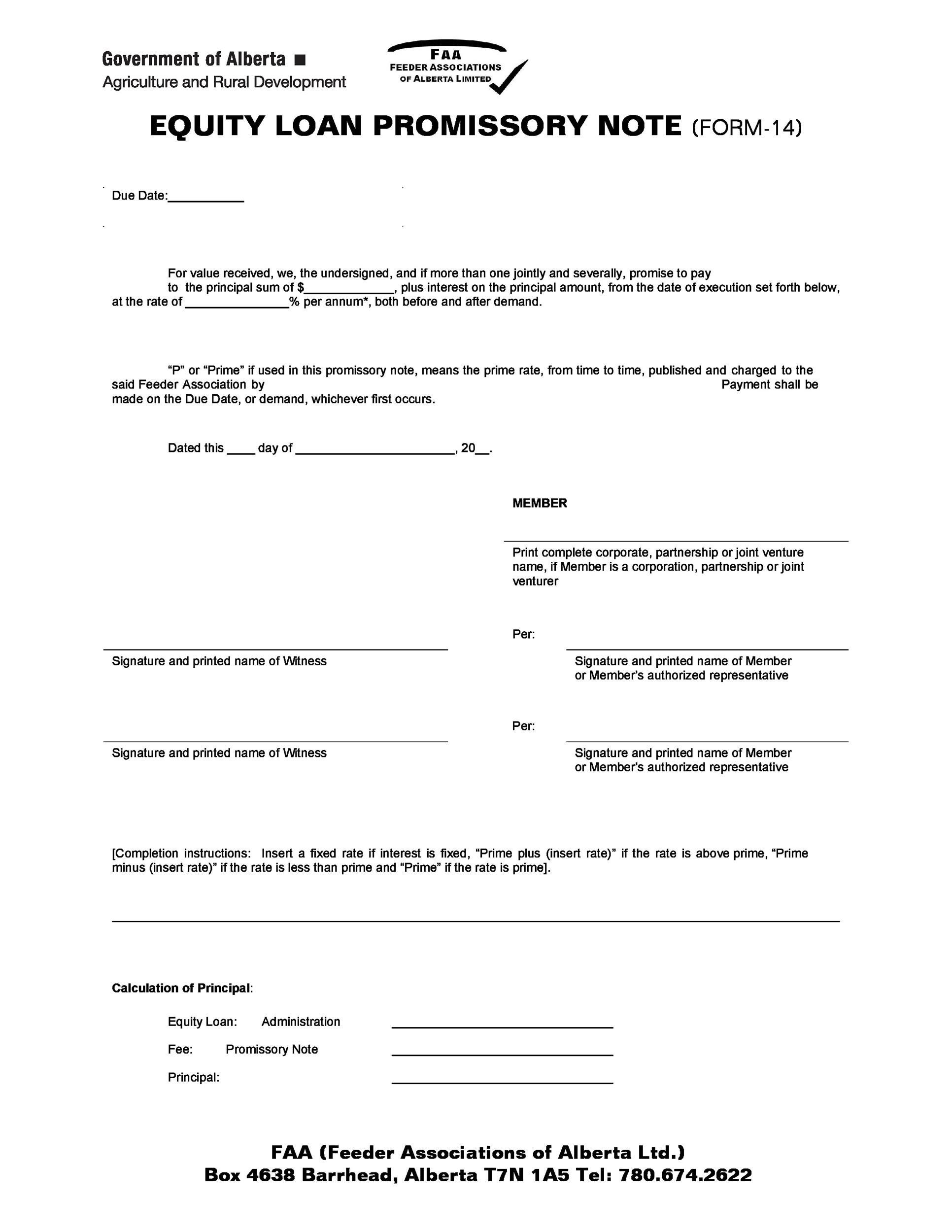 Simple Interest Promissory Note Template