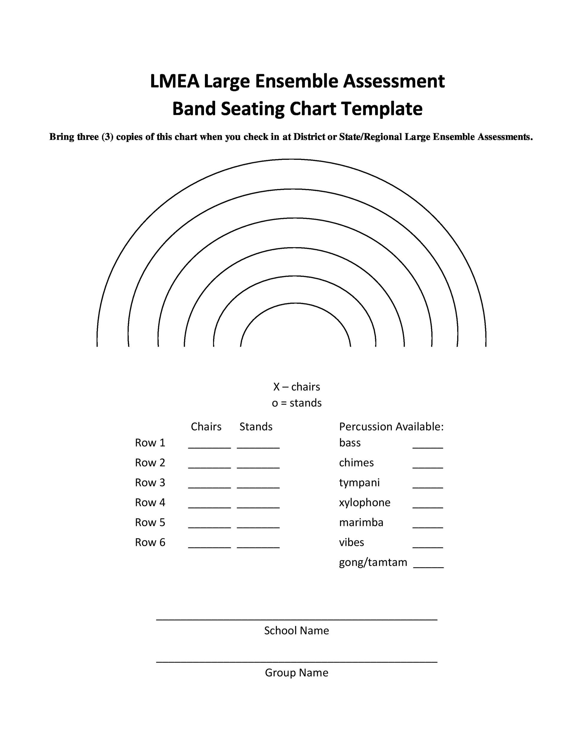 Wedding Ceremony Seating Chart Template