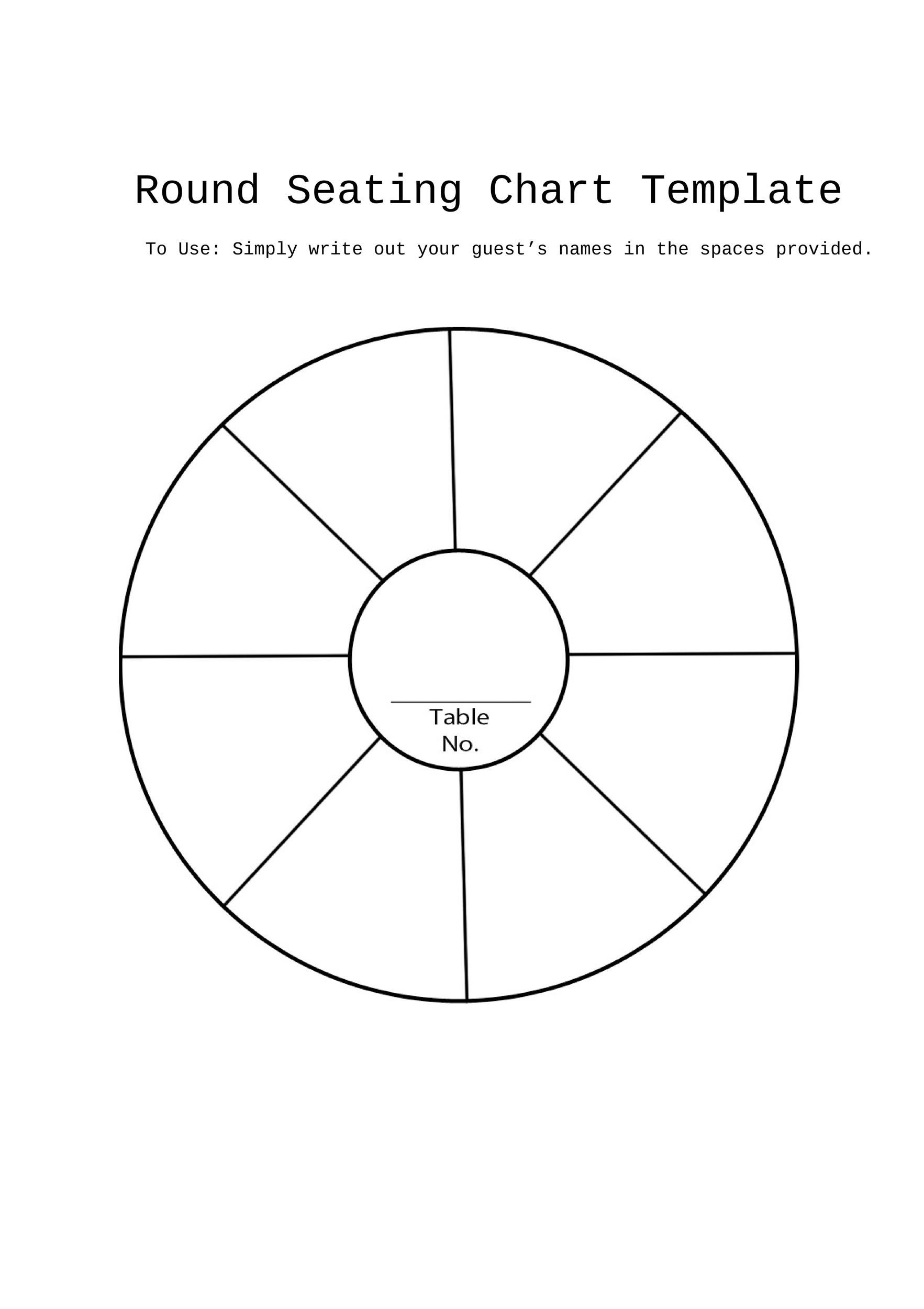 Round Table Seating Chart For 8 Brokeasshome