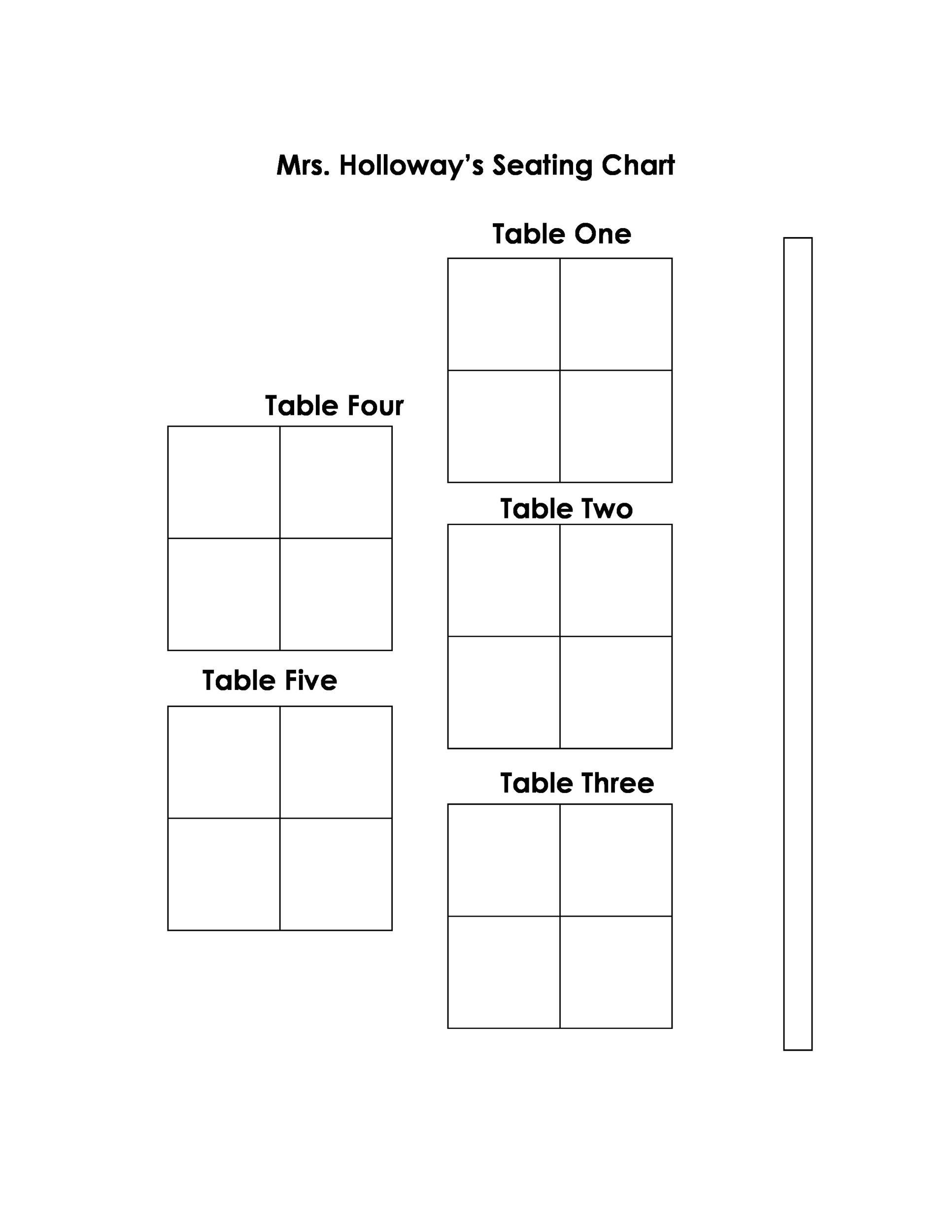 Create Seating Chart Template