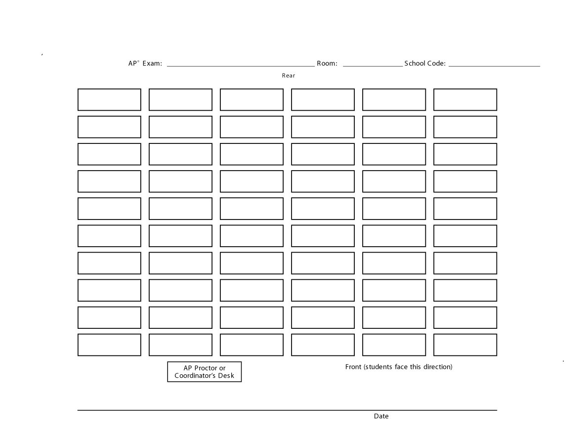 Printable Seating Chart Template