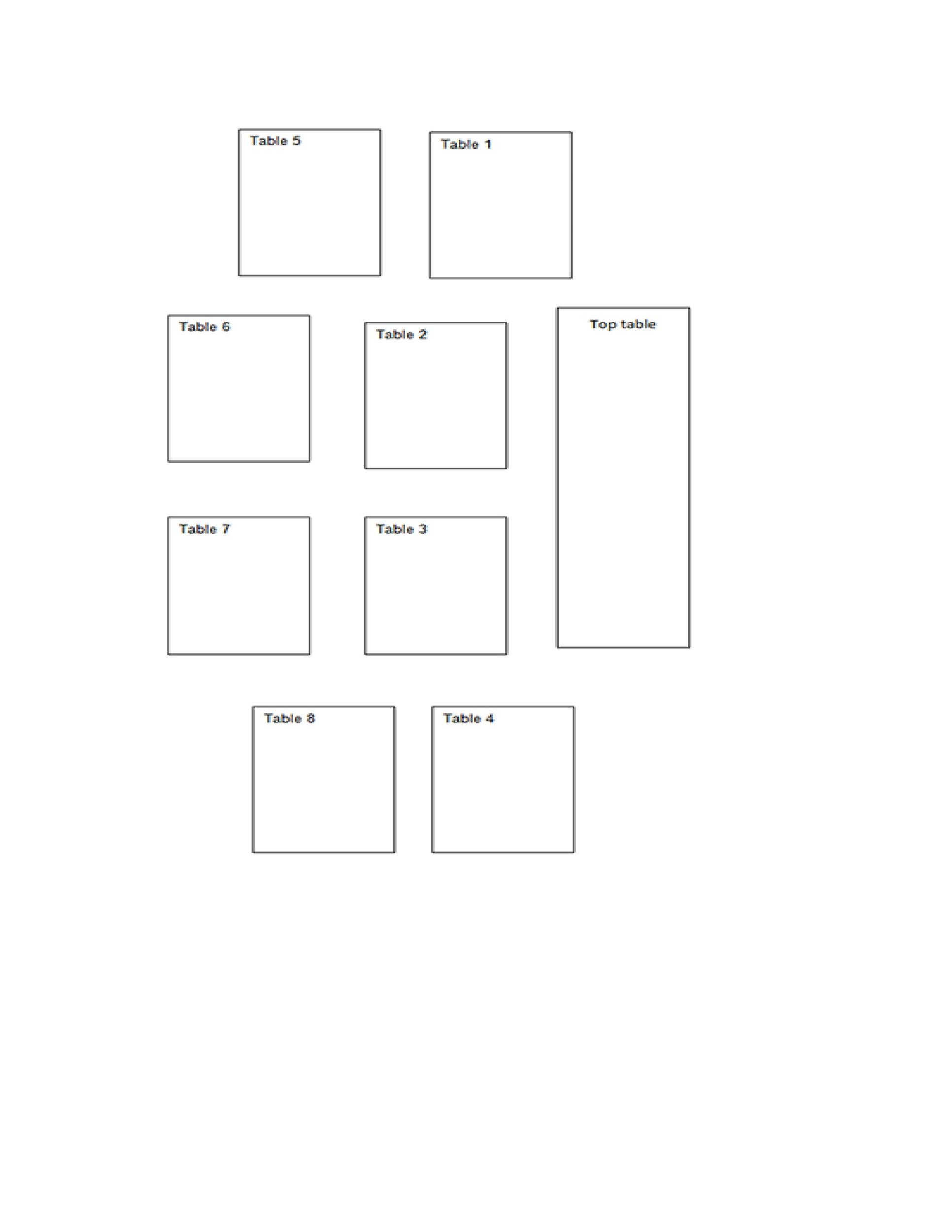 Dinner Party Seating Chart Template