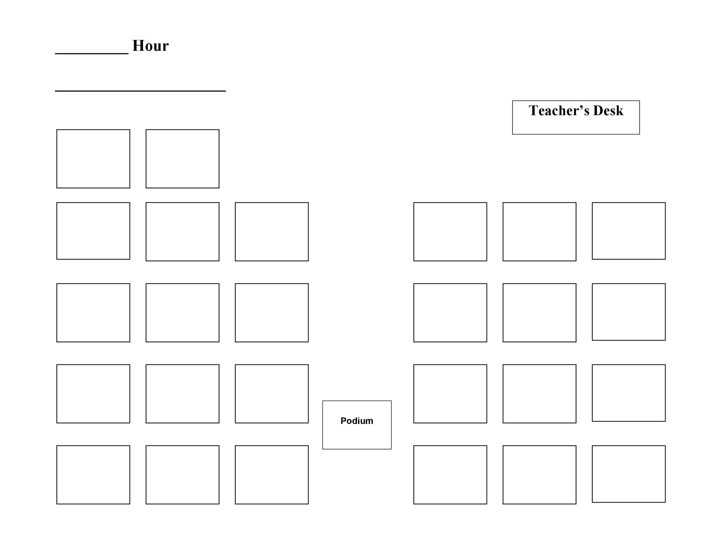 Seating Plan Template Word