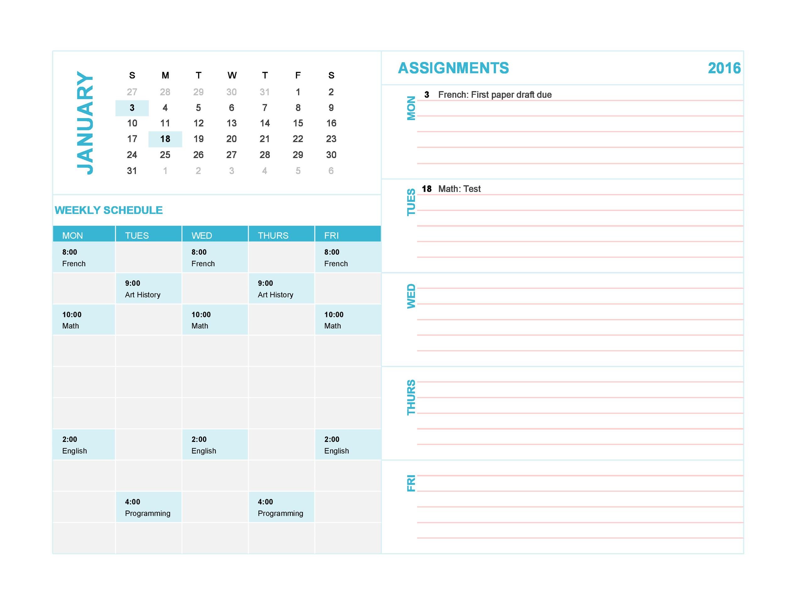 26 Blank Weekly Calendar Templates PDF Excel Word ᐅ TemplateLab
