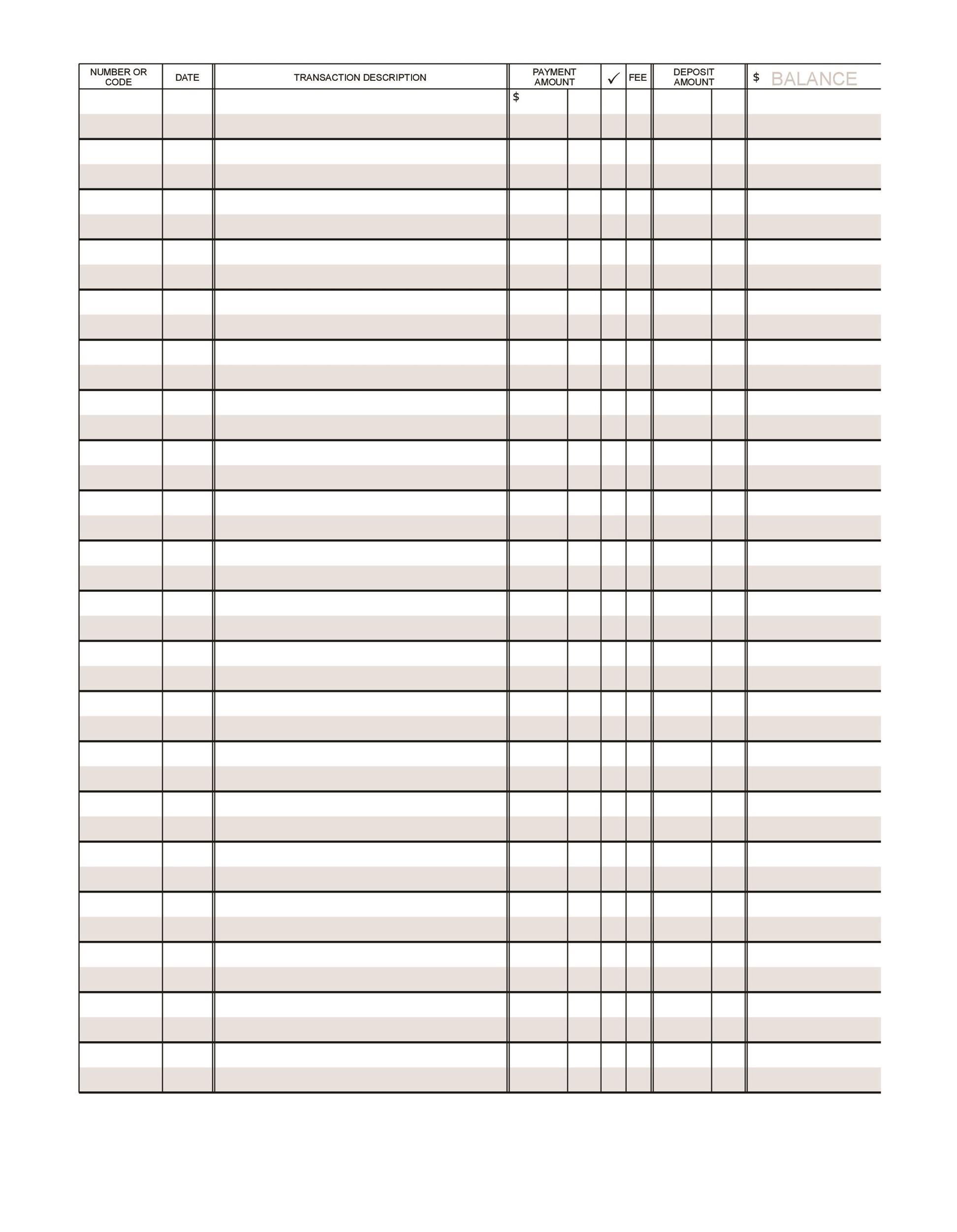 Free Printable Check Register - FREE DOWNLOAD - Aashe
