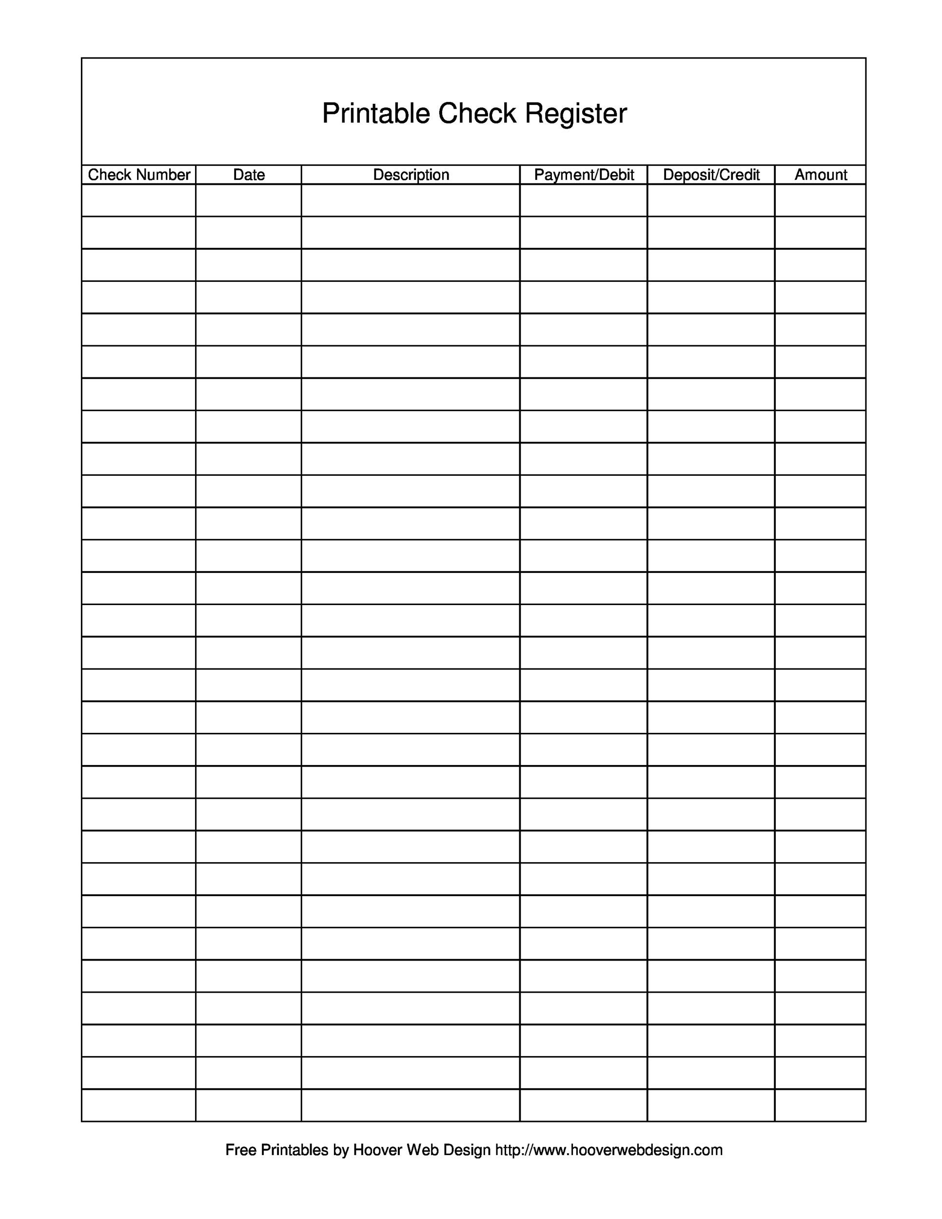 39 Checkbook Register Templates [100% Free, Printable] ᐅ ...