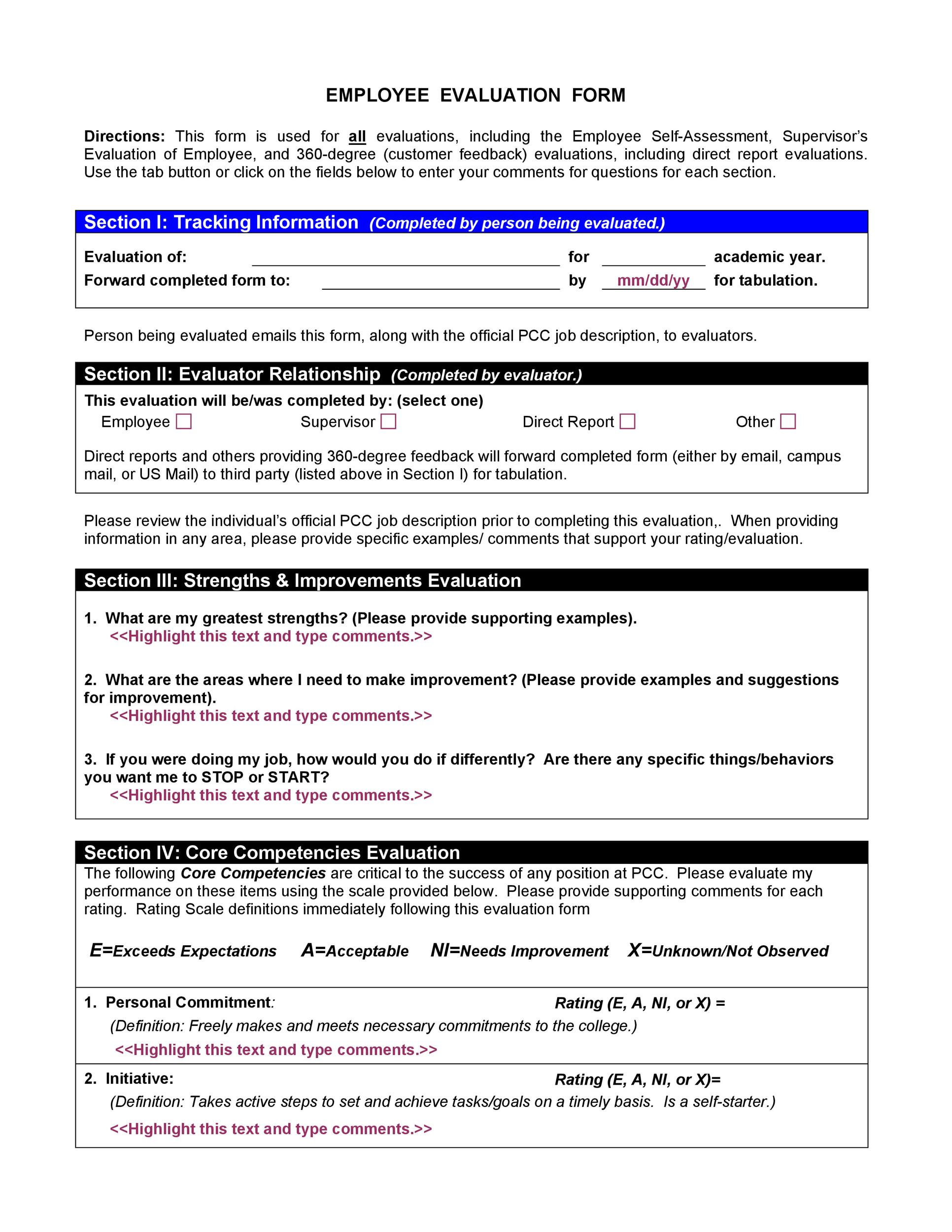 46-employee-evaluation-forms-performance-review-examples