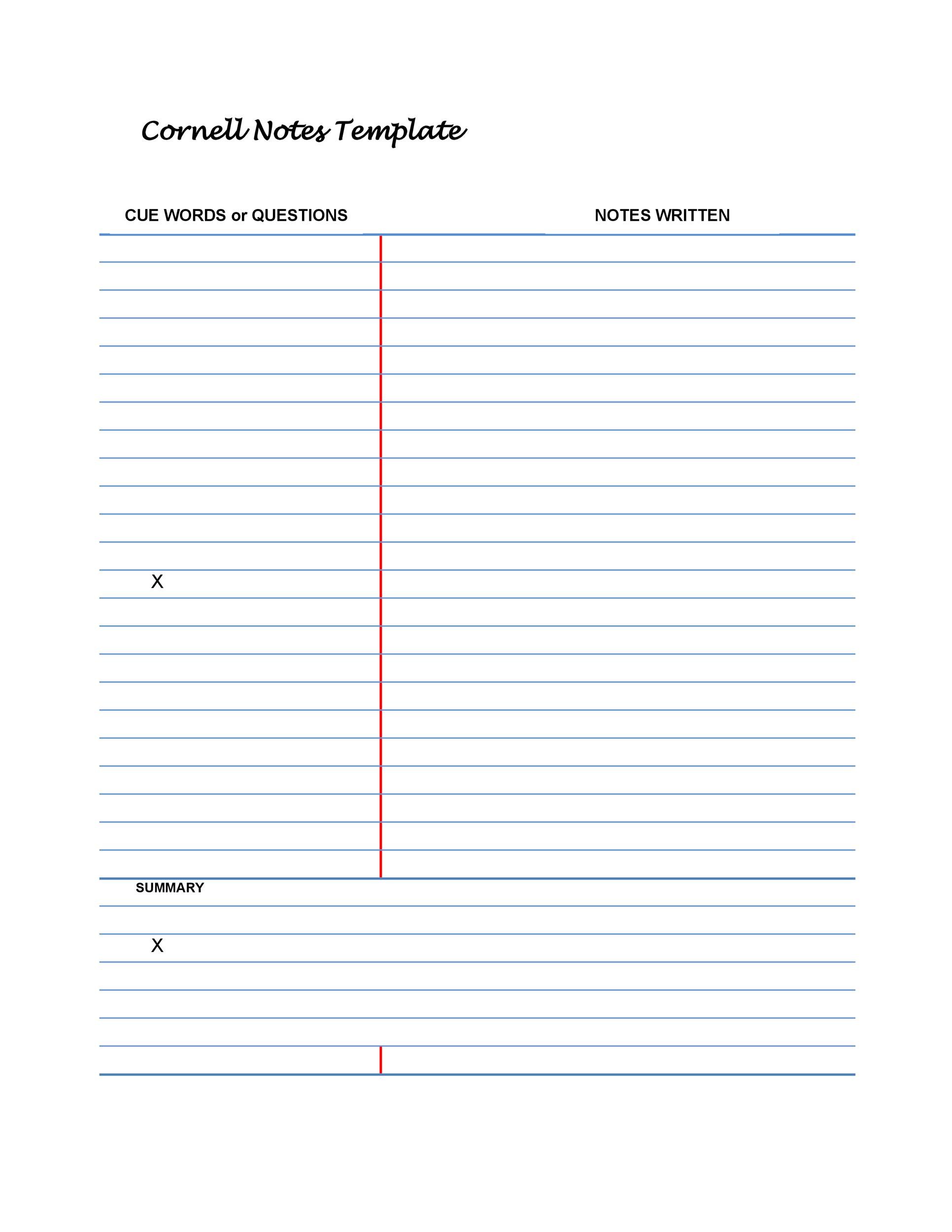 36 Cornell Notes Templates Examples Word PDF ᐅ TemplateLab