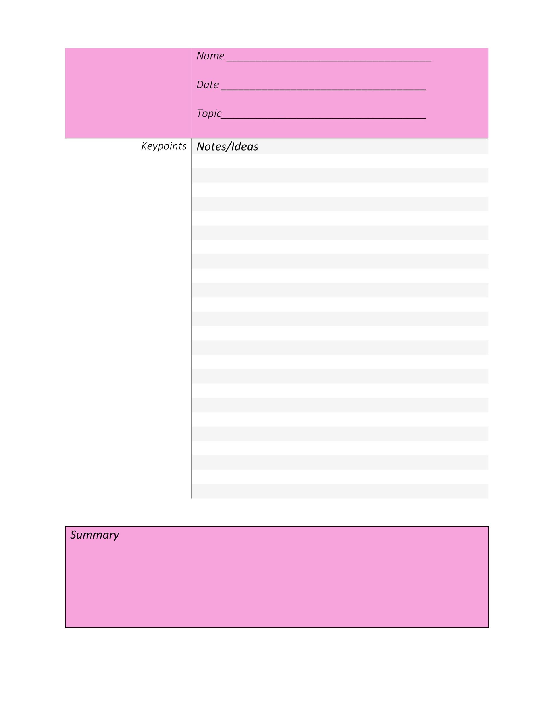 36 Cornell Notes Templates & Examples [Word, PDF] ᐅ TemplateLab