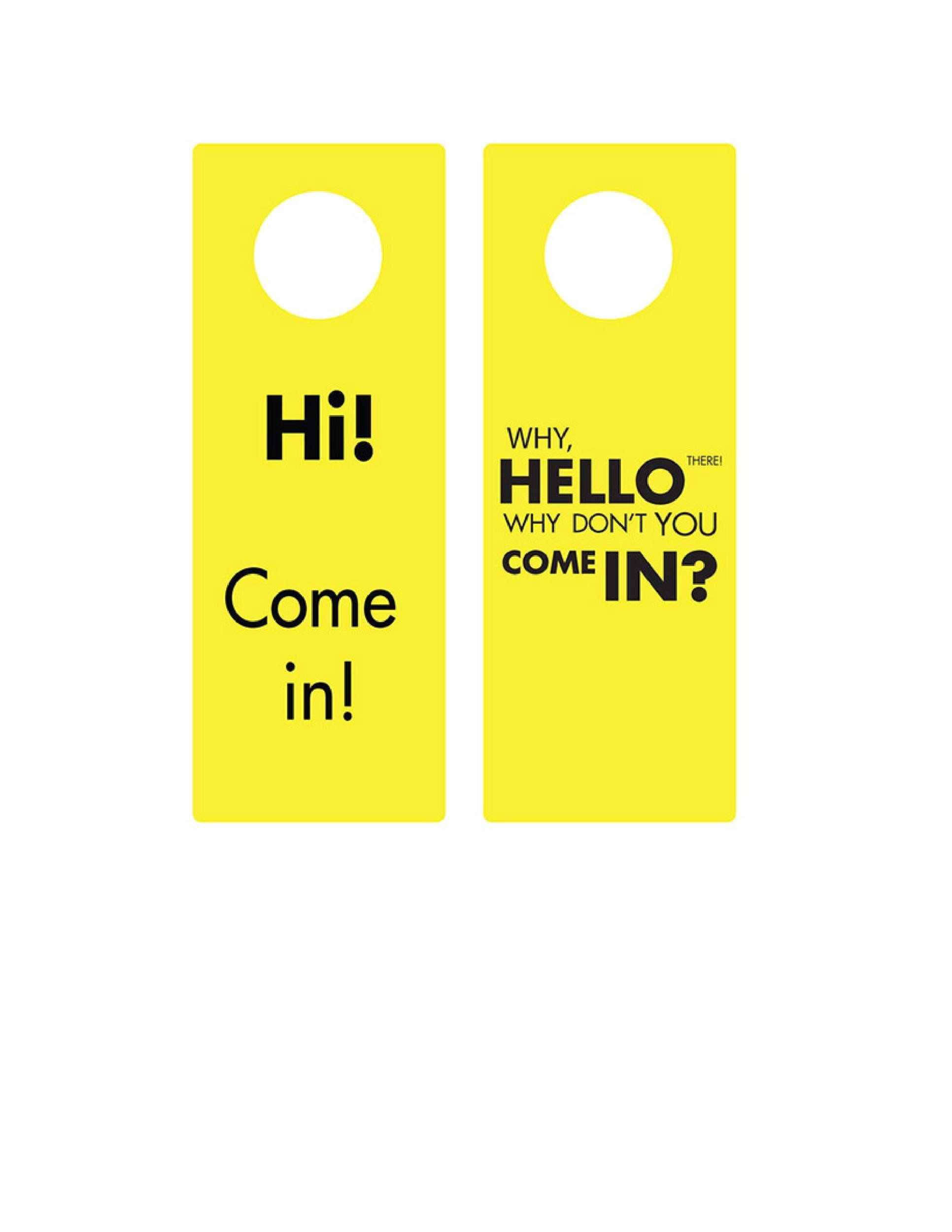 Free Door Hanger Templates Word Pdf Templatelab