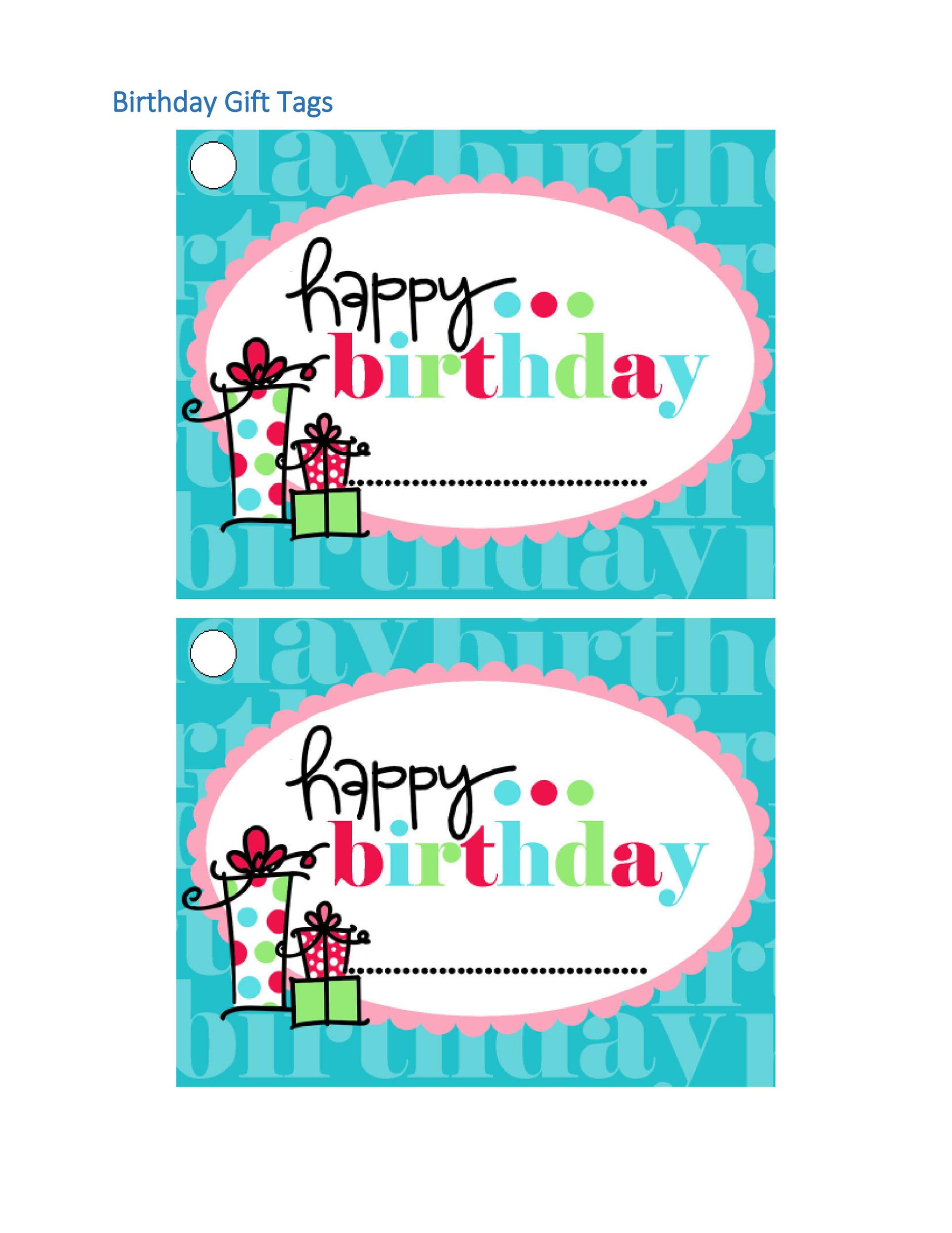 Printable Party Favor Tags