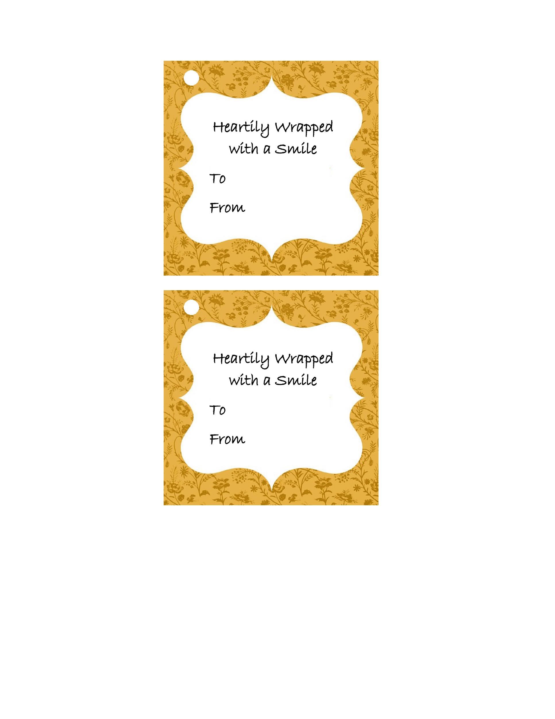 Gift Tag Template Free Svg