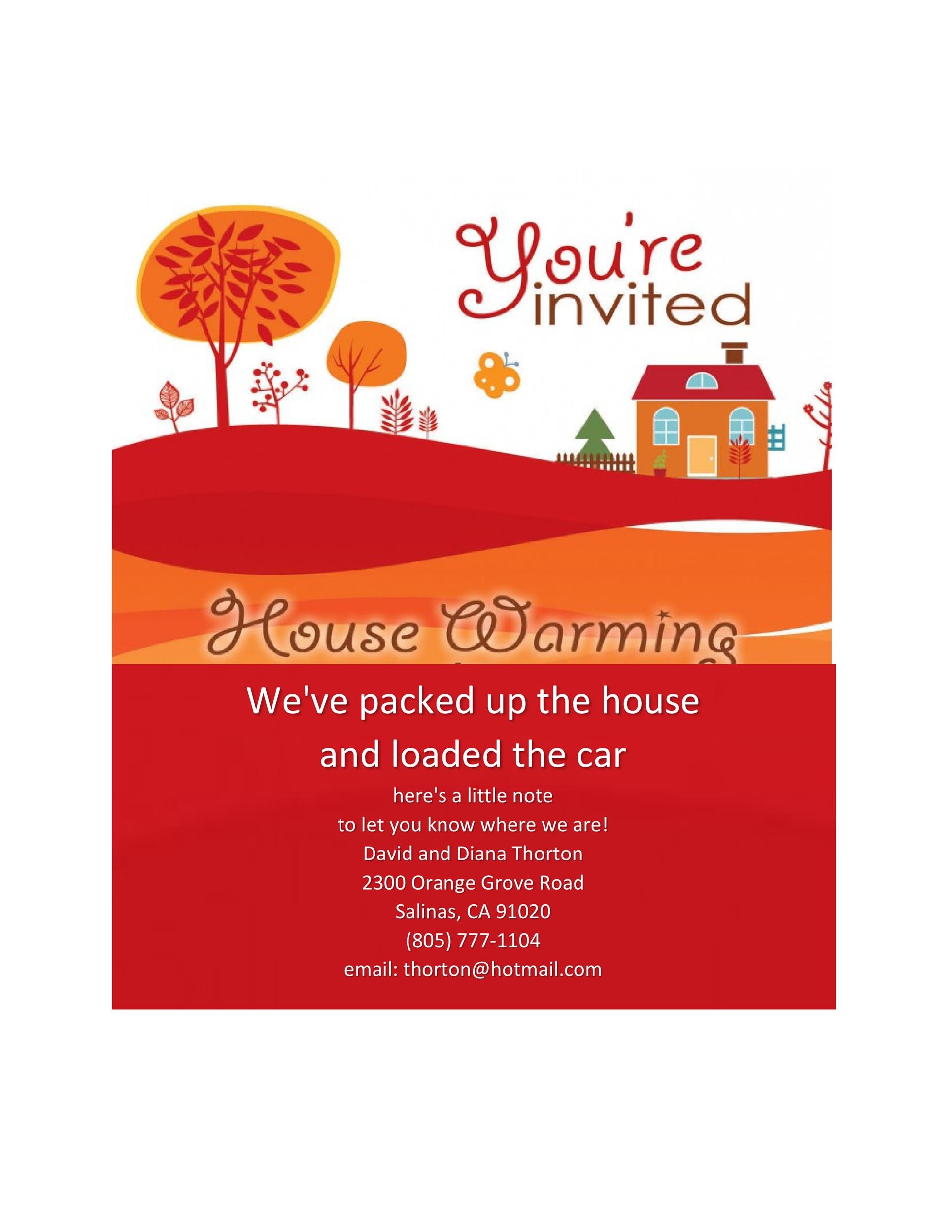 40  Free Printable Housewarming Party Invitation Templates