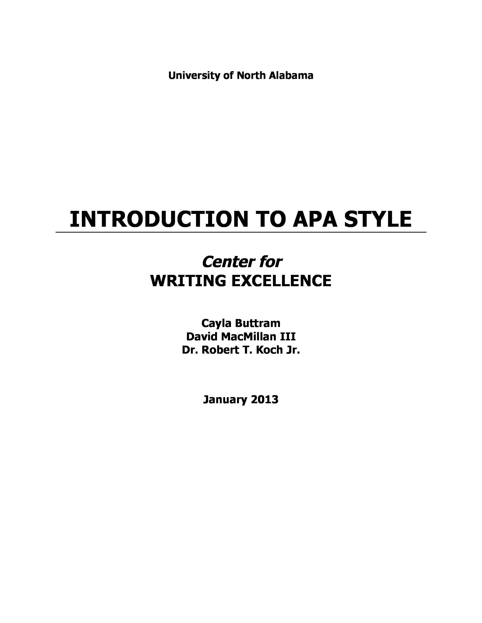 how to do an apa style paper