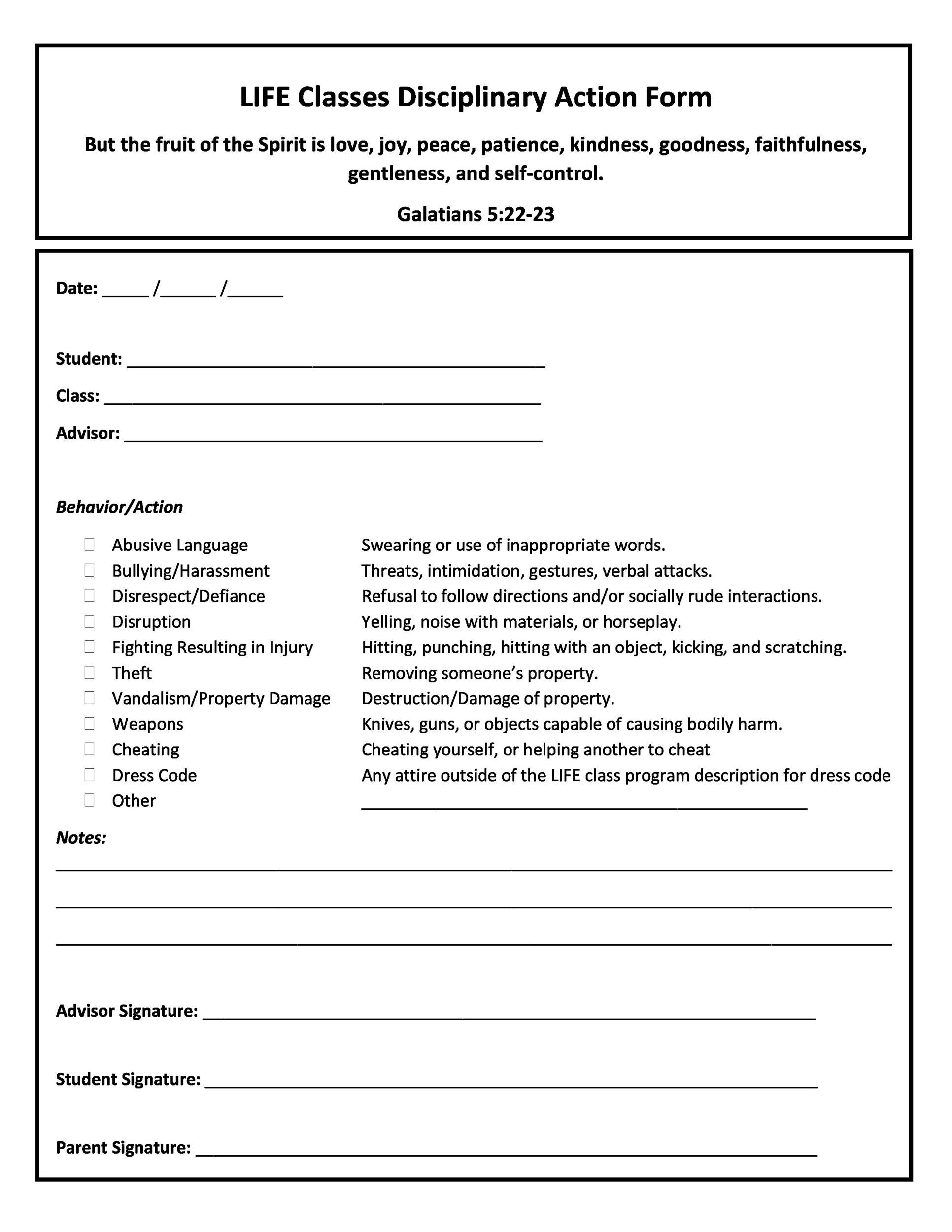 Free Printable Write Up Form