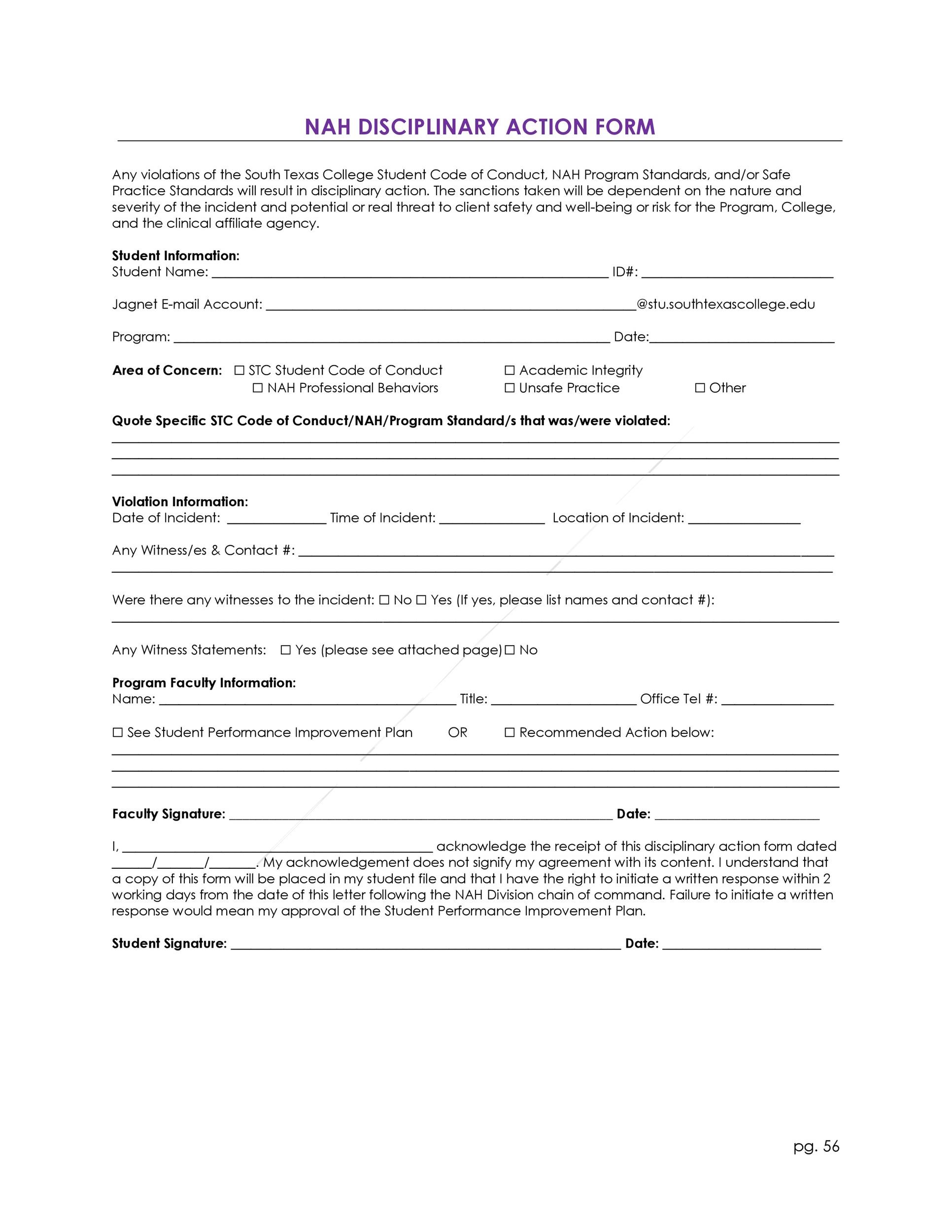 standard write up form
 7 Effective Employee Write Up Forms [+ Disciplinary Action ...