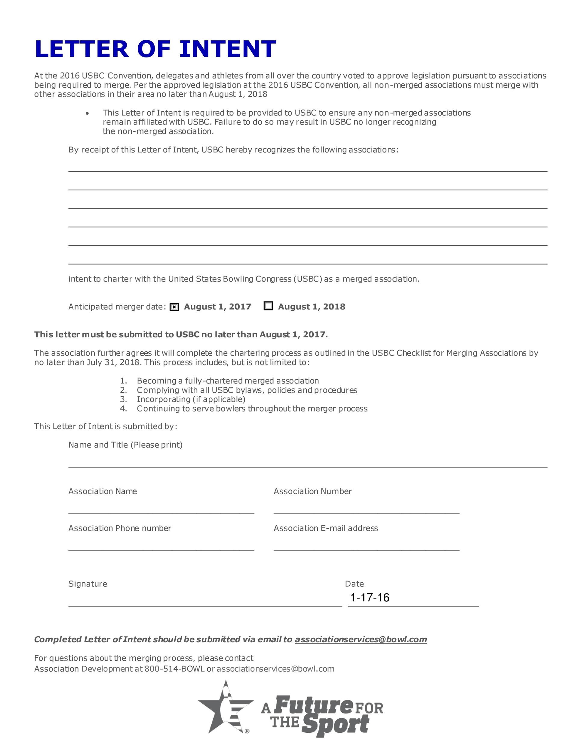 Examples Of Letter Of Intent Lovely Letter Of Intent Templates