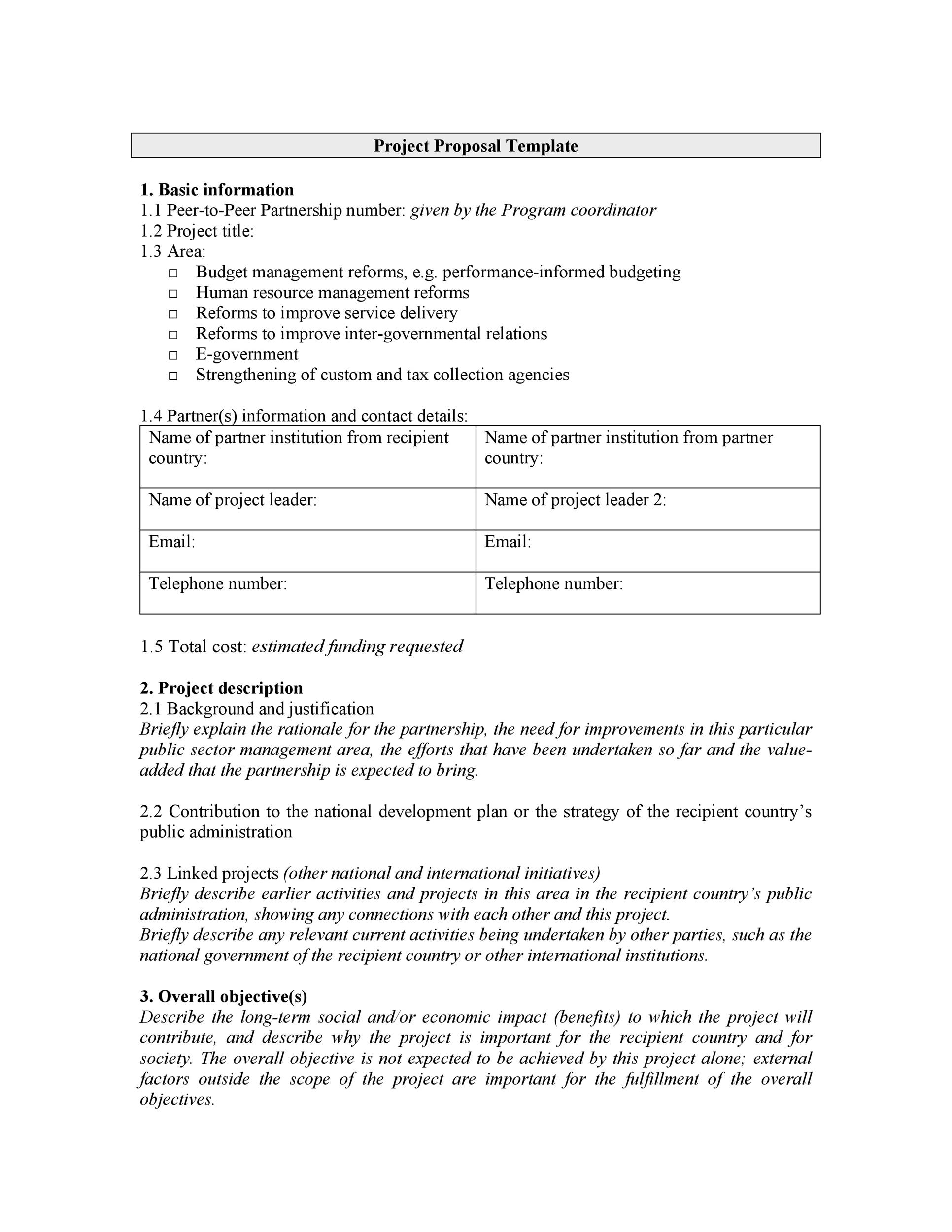 It Project Proposal Template