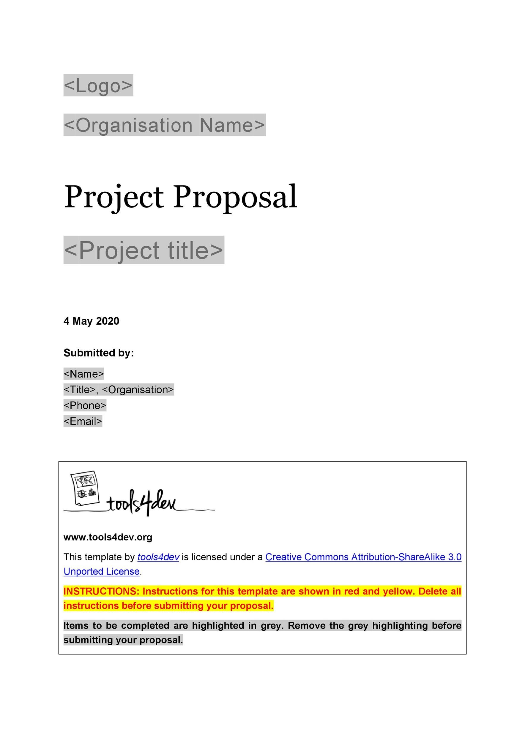43 Professional Project Proposal Templates TemplateLab