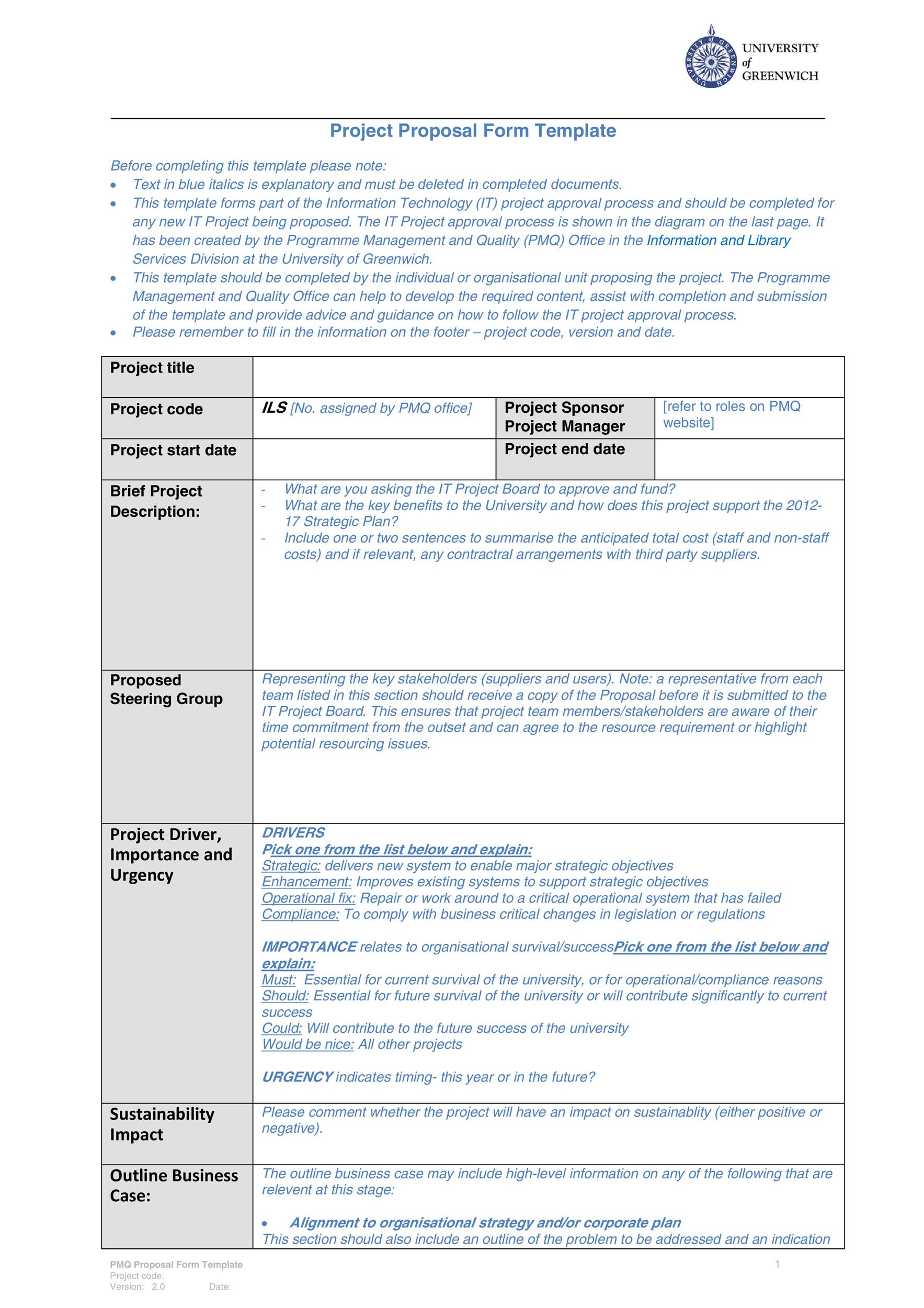 43 Professional Project Proposal Templates Template Lab