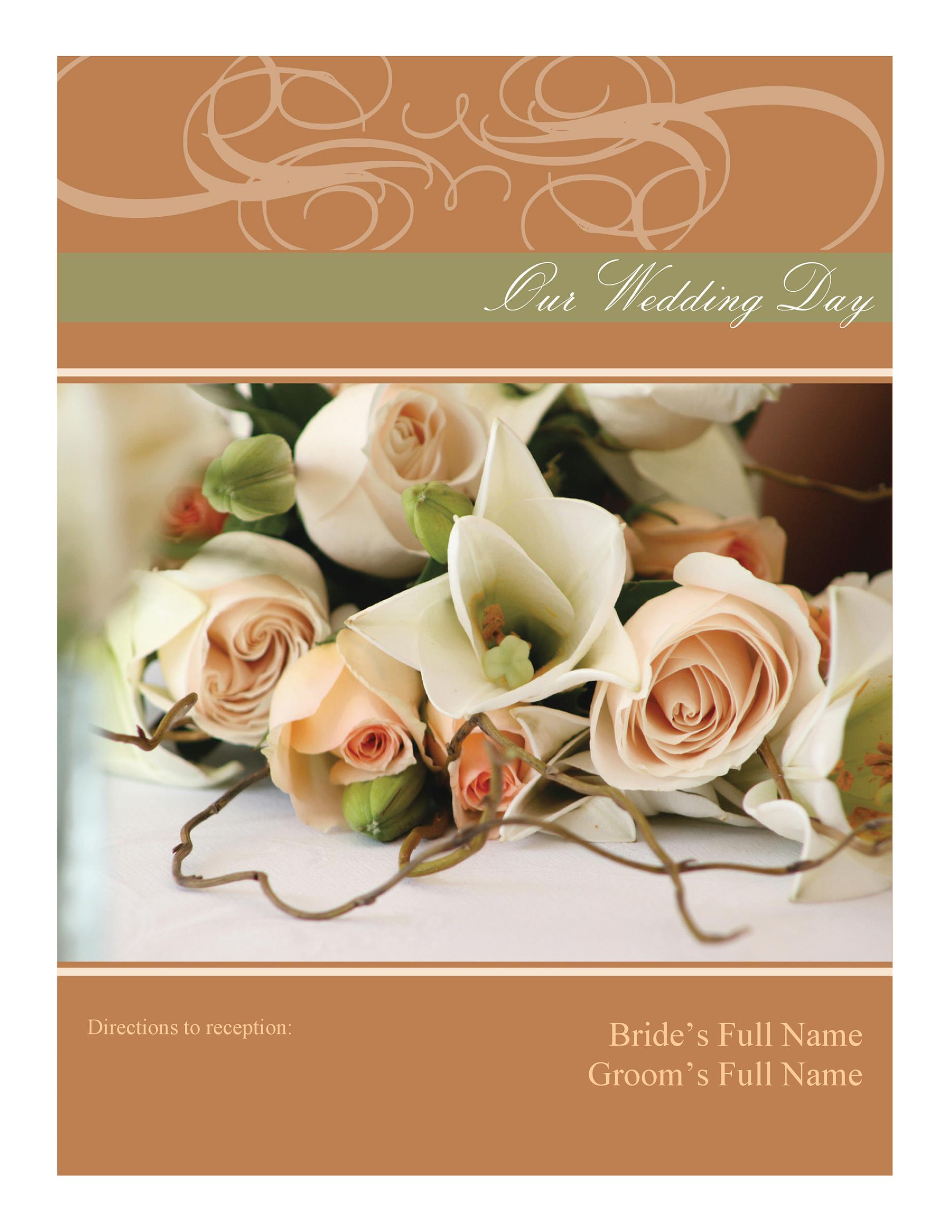 37 Printable Wedding Program Examples & Templates ᐅ TemplateLab