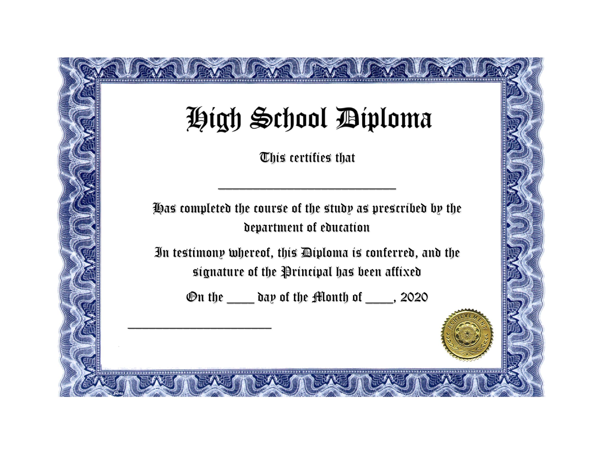 Free Printable Diploma Templates