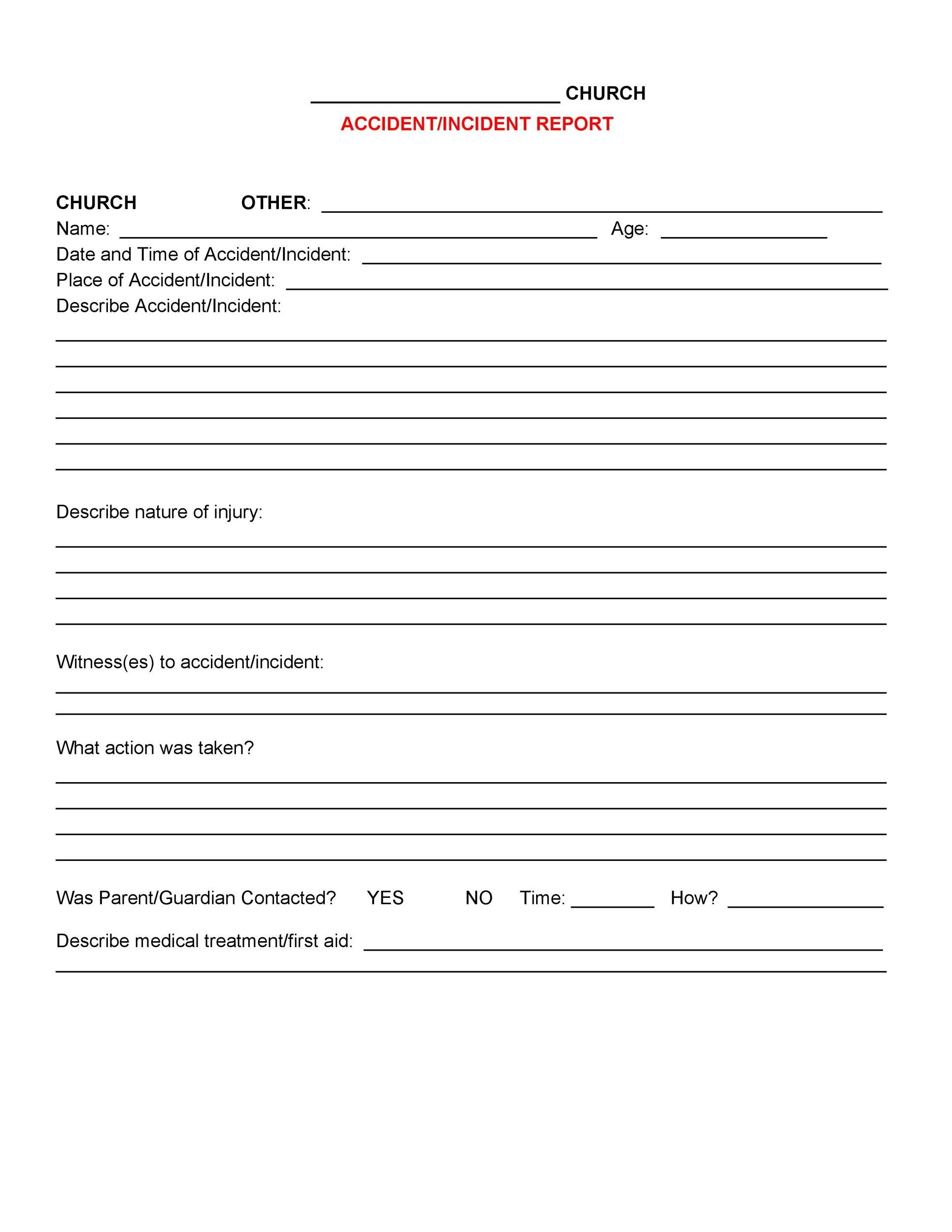 Medication Incident Report Form Template Intended For Generic Incident Report Template
