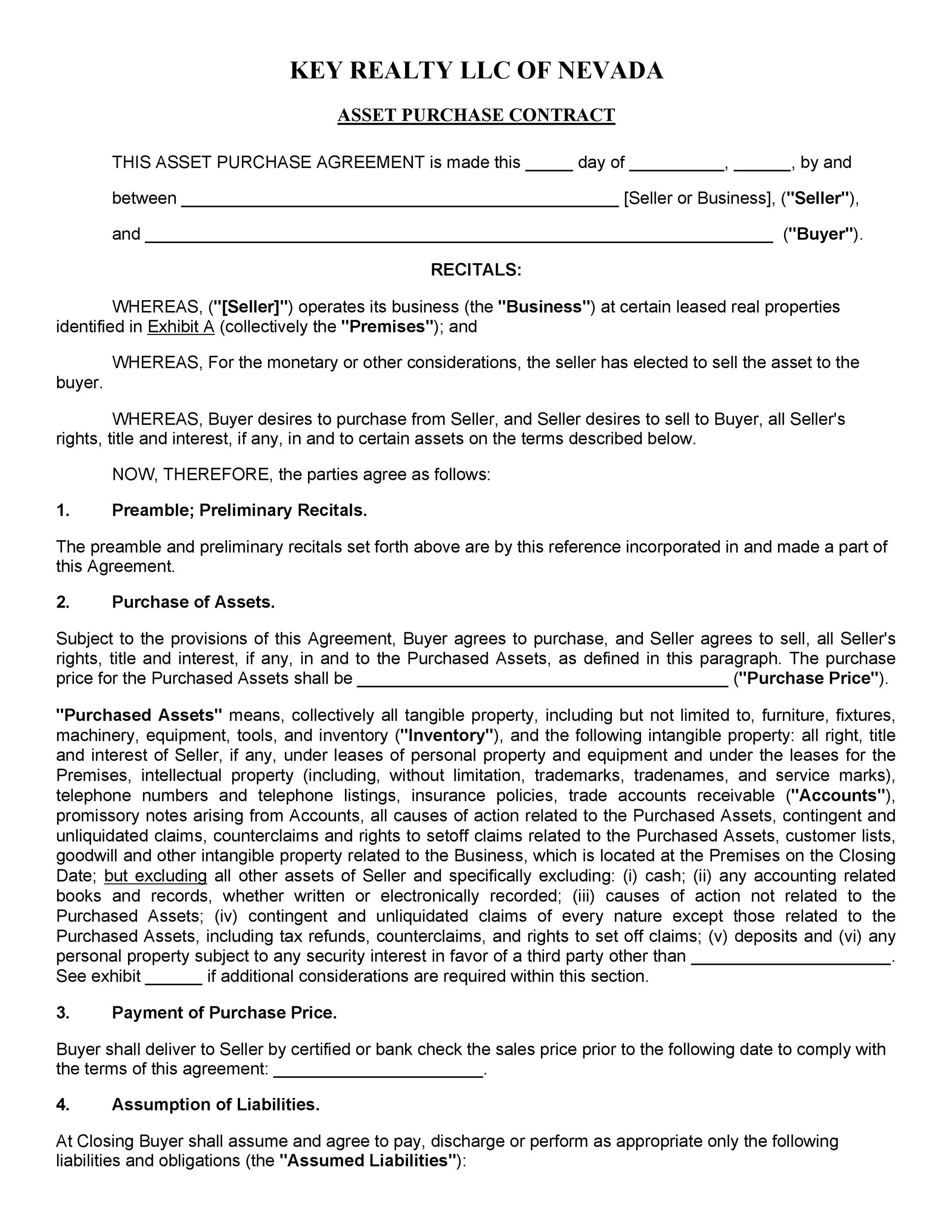 Raw Material Purchase Agreement Template