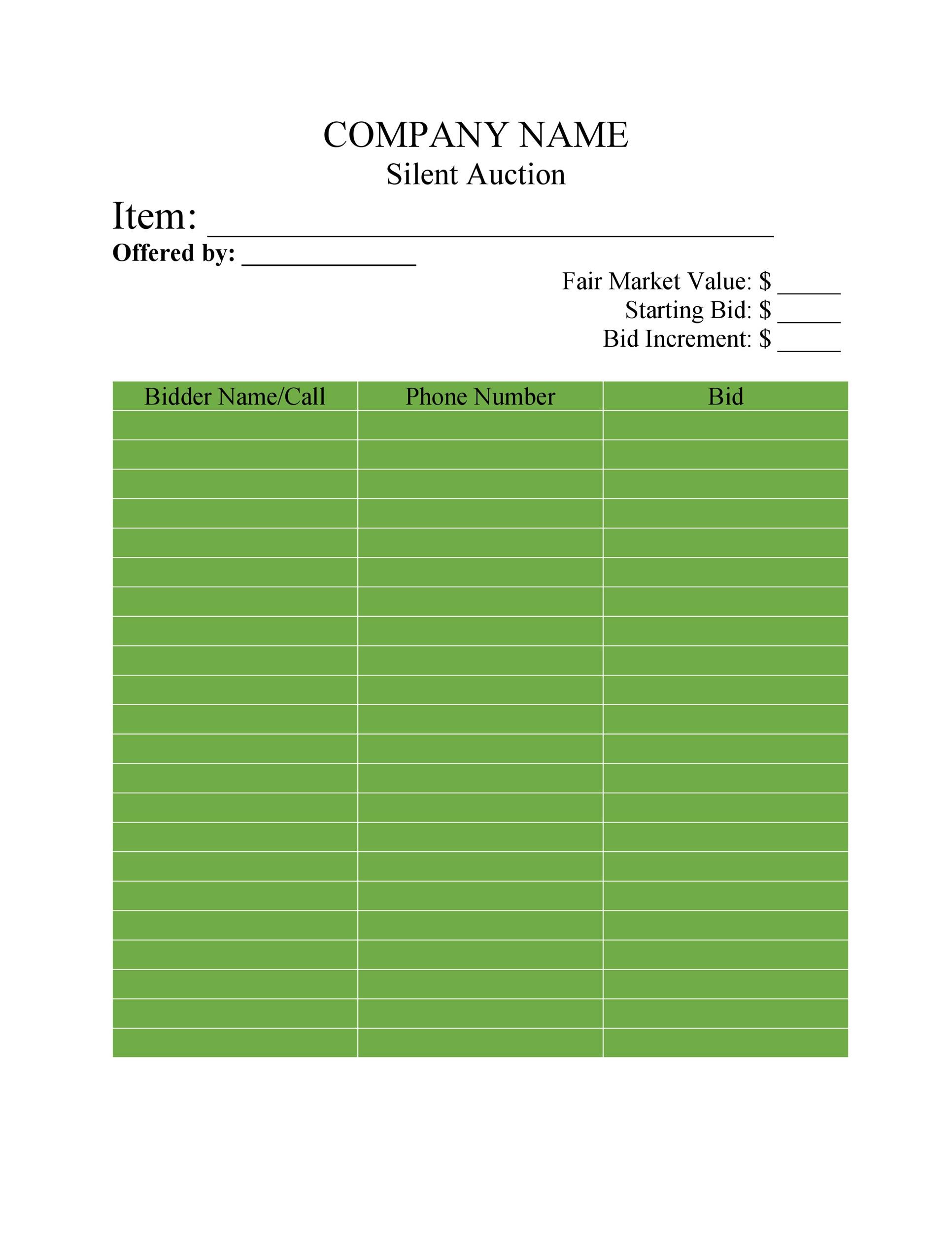 40-silent-auction-bid-sheet-templates-word-excel-templatelab
