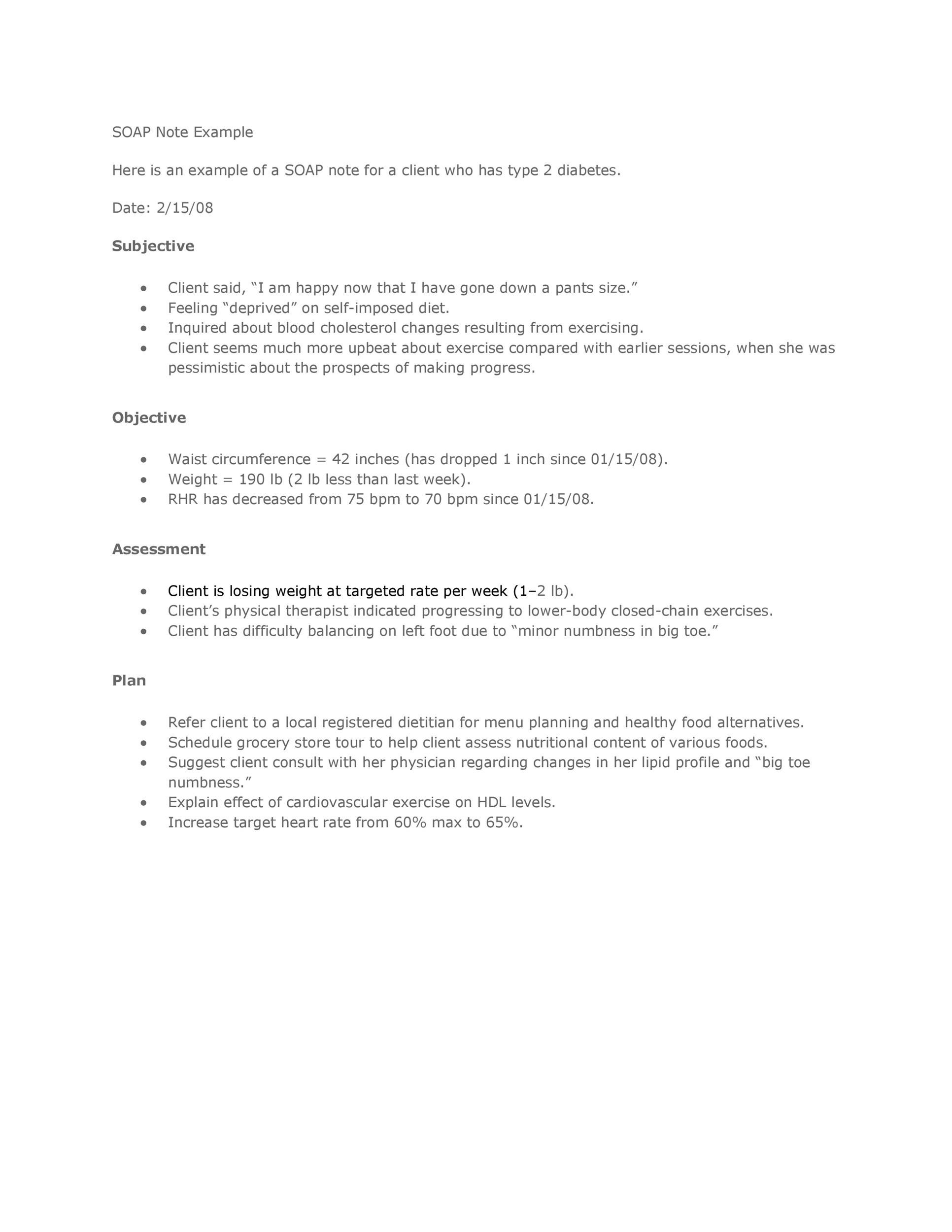 Example Of Nurses Notes In A Chart