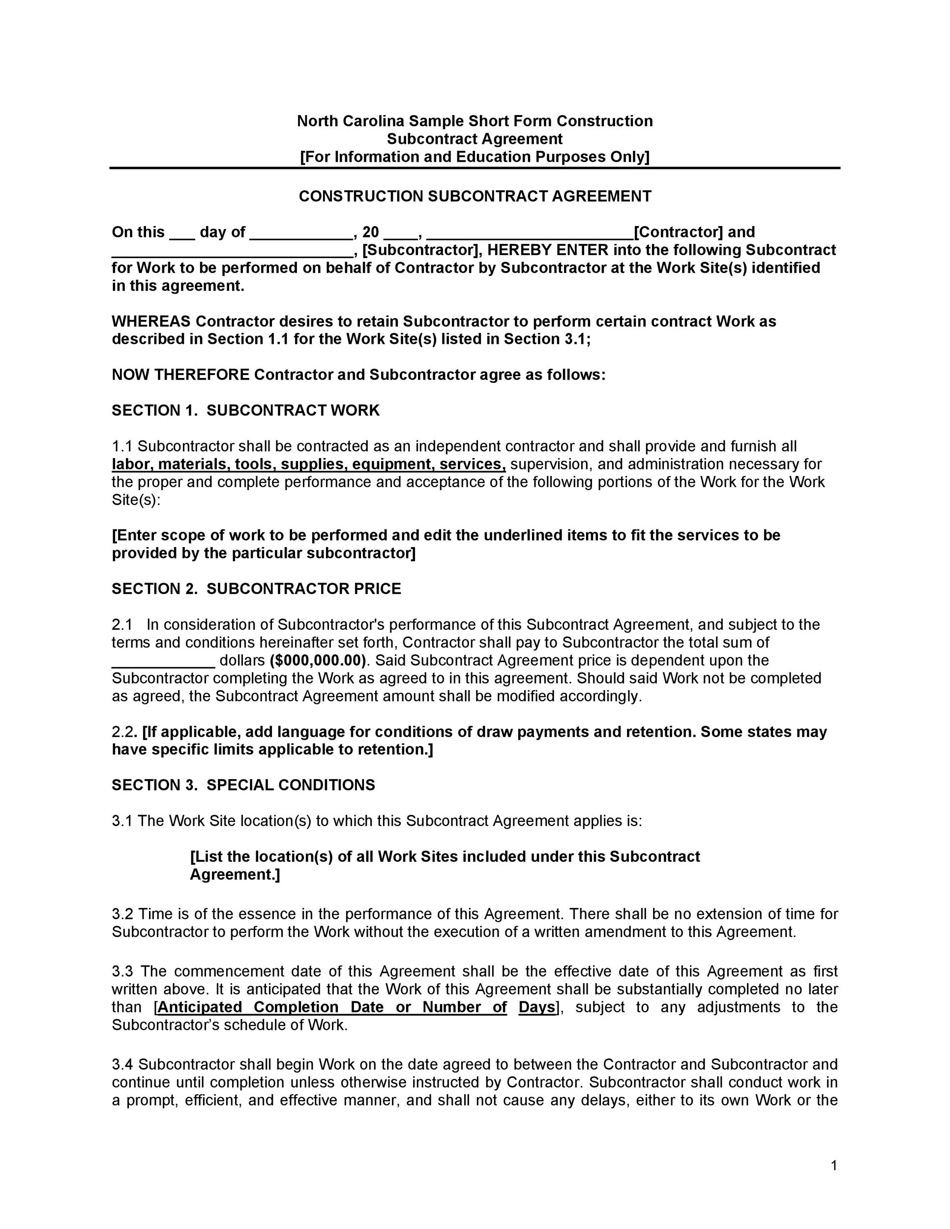 Subcontractor Agreement 14